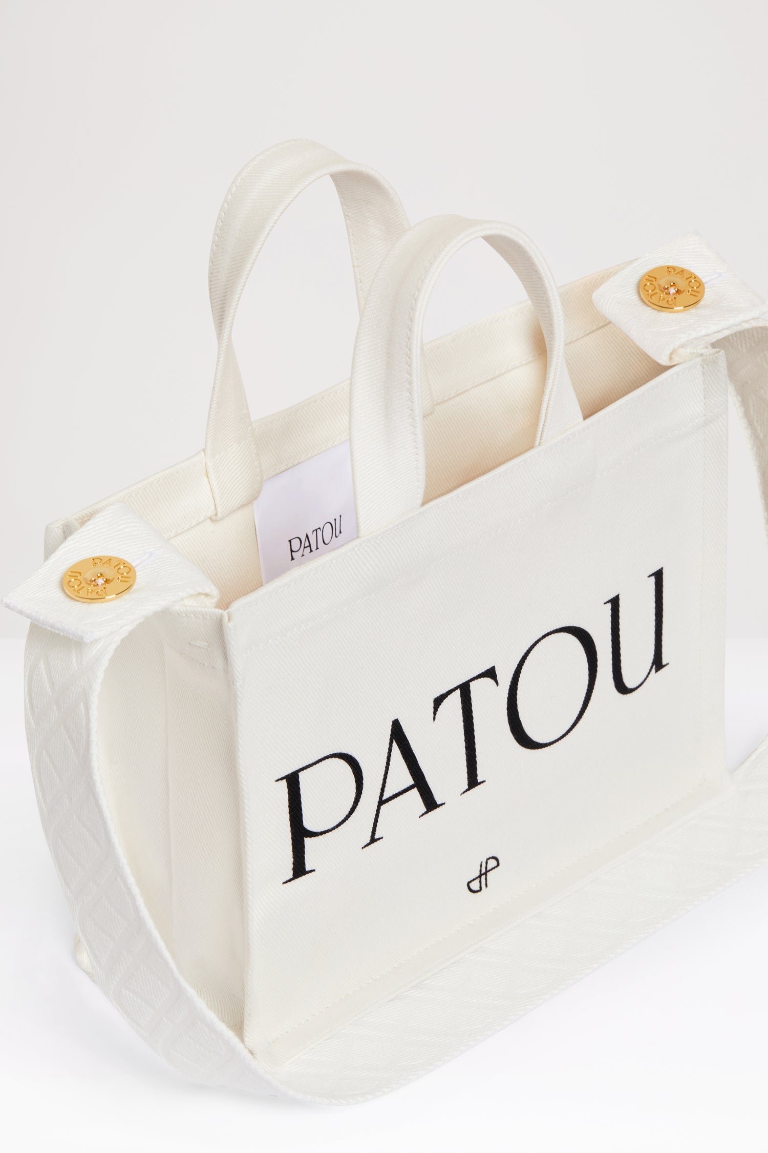 Patou tote toile coton bio crème petit format épaule