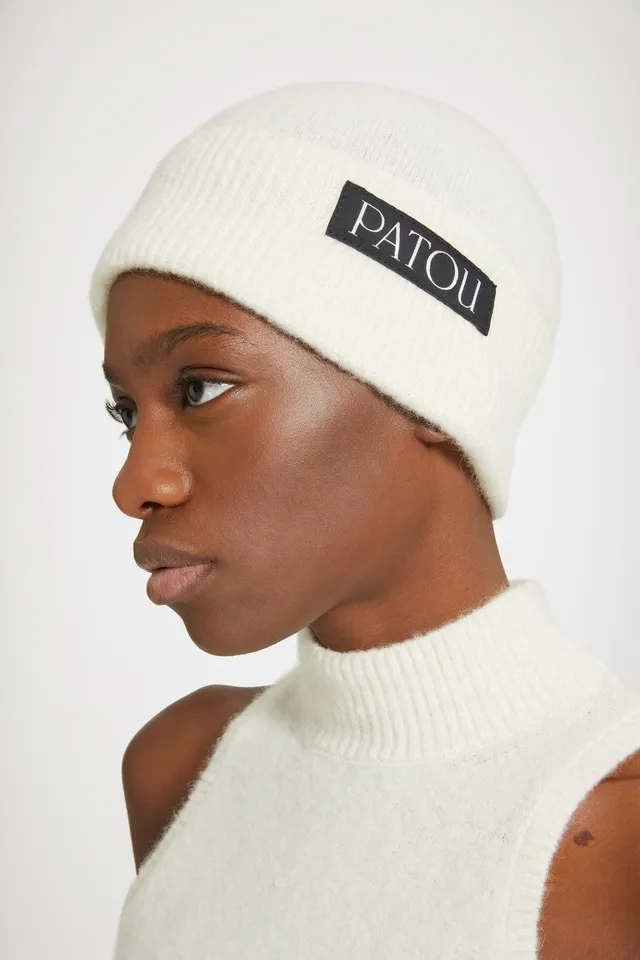 Patou H23AC0478065009A bonnet alpaga blanc TU