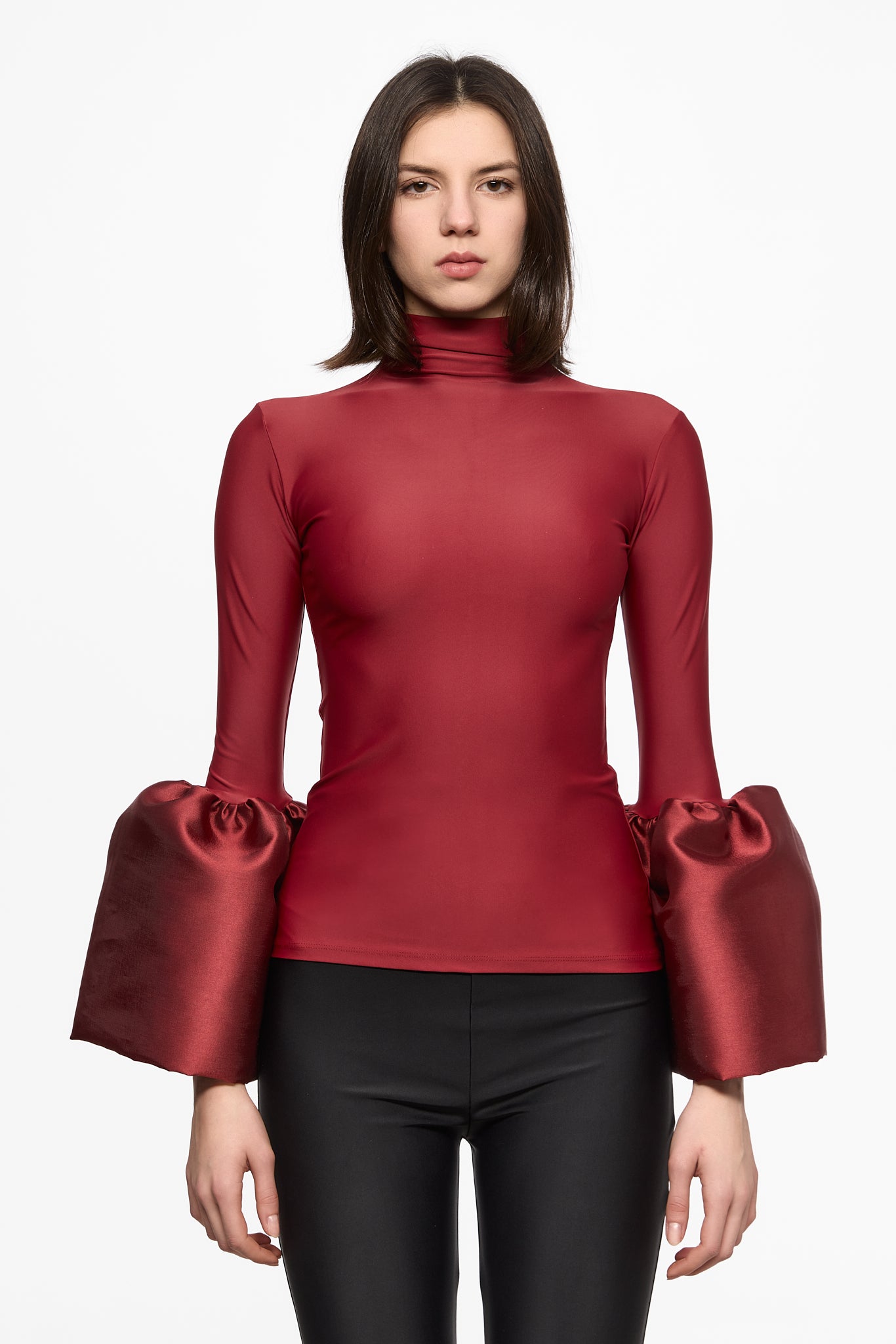ATU Body Couture Wine high-neck top haut bordeaux S/M