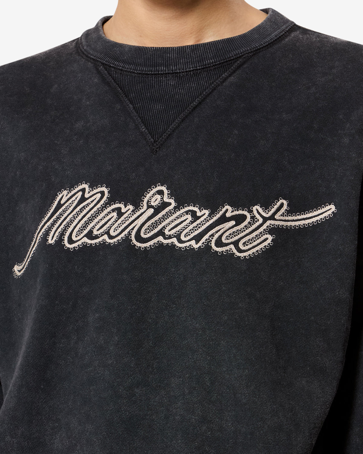 Isabel Marant Rise SW0061 sweat coton noir délavé