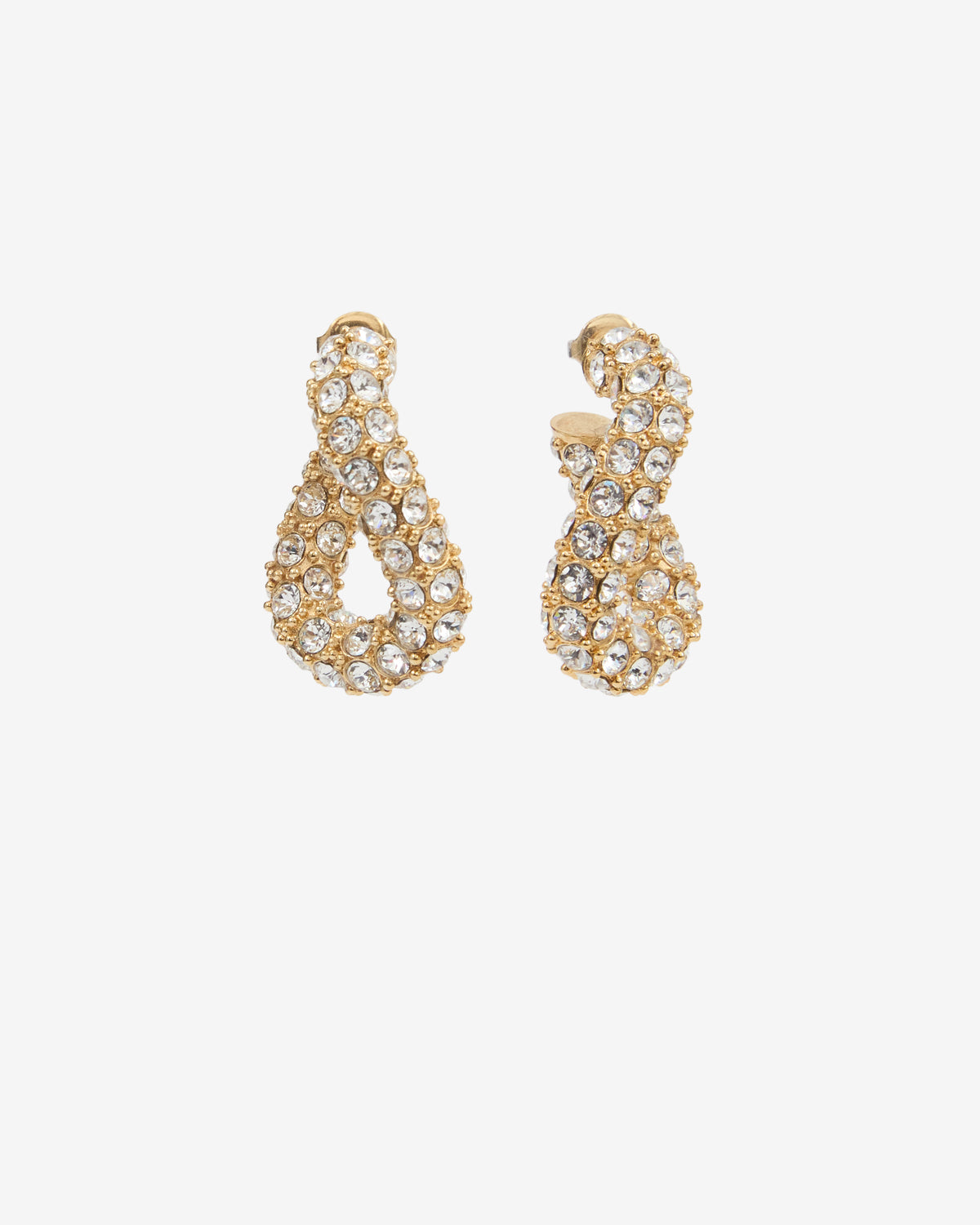 Isabel Marant Shiny Boucles doré cristaux transparent