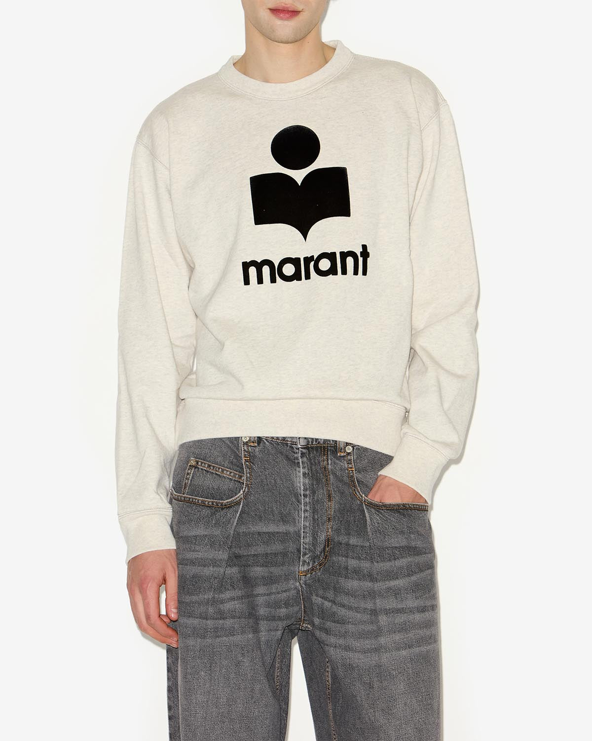 Isabel Marant Sweatshirts Mikoy sweatshirt écru coton