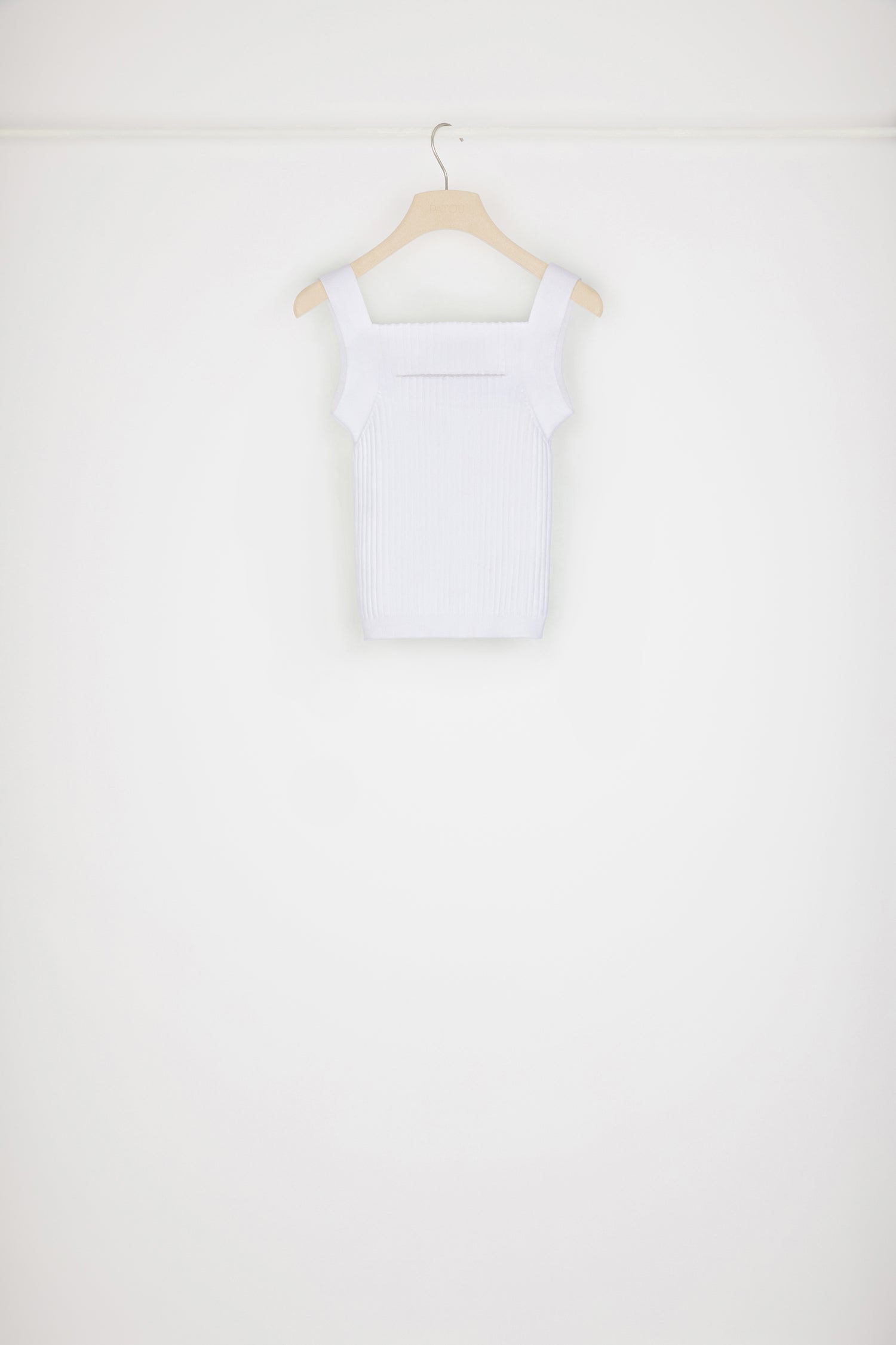 Patou Knitwear KN1268059001W débardeur blanc coton bio