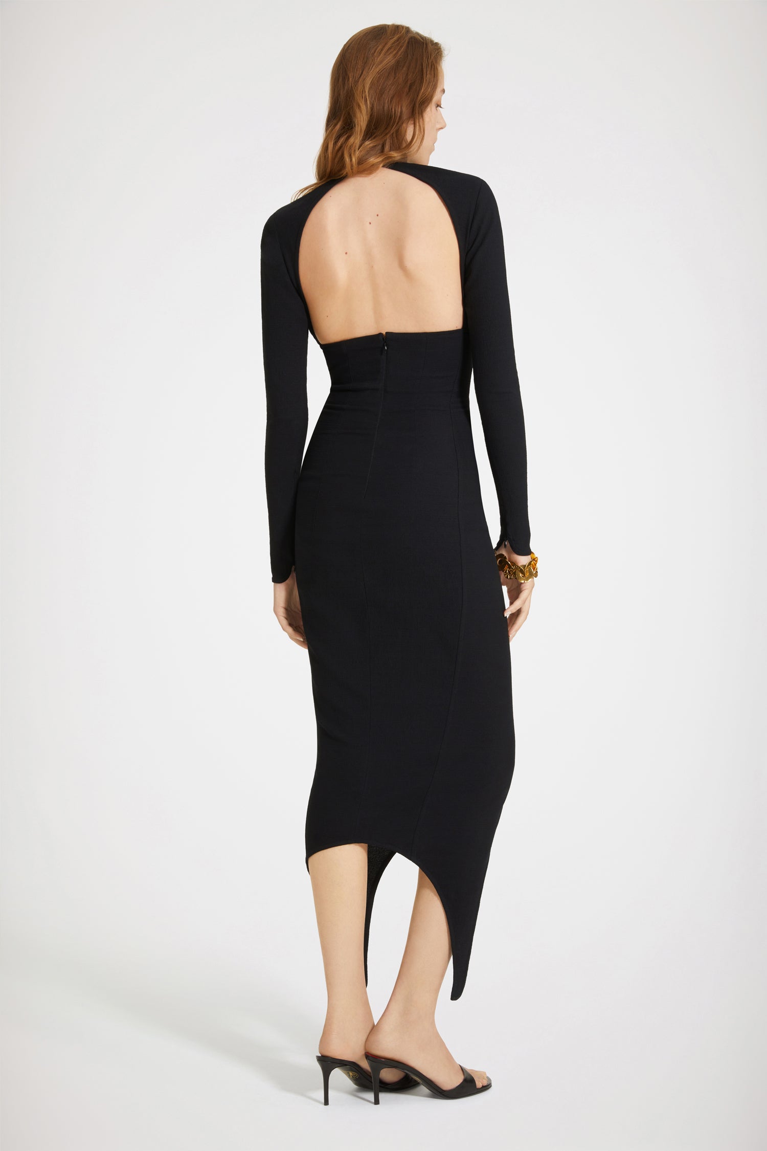 Patou Dresses P23DR1140137999B robe noire dos ouvert