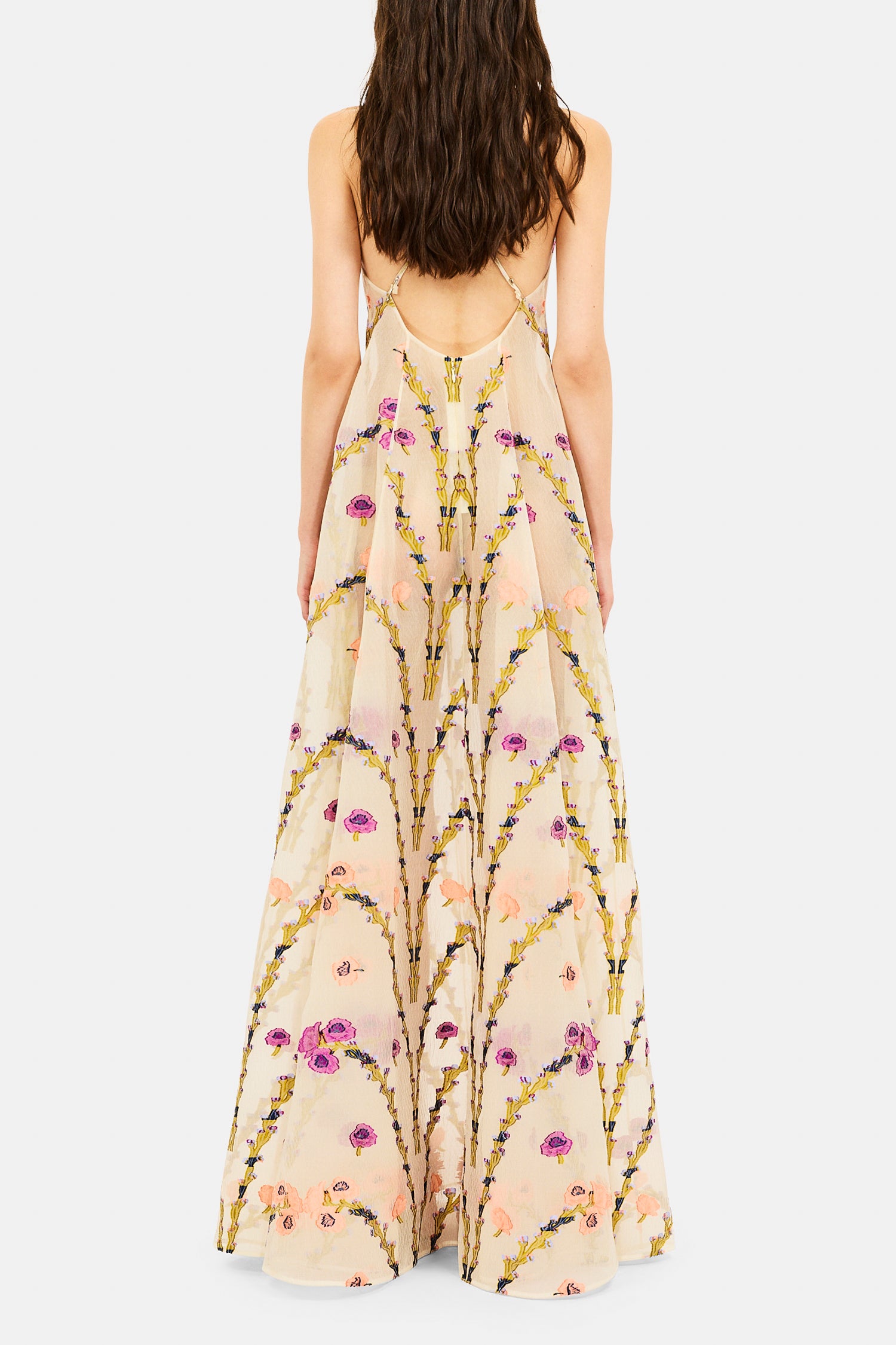 Ulla Johnson Solene Robe maxi Pearl Bloom organza