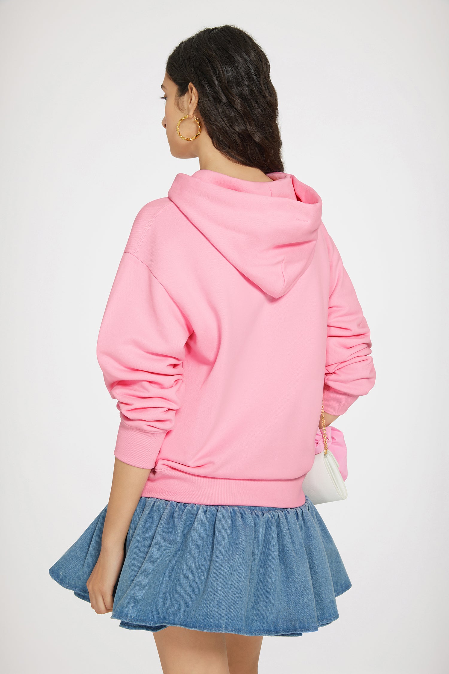 Patou P24JE0939995455P hoodie coton bio rose logo M