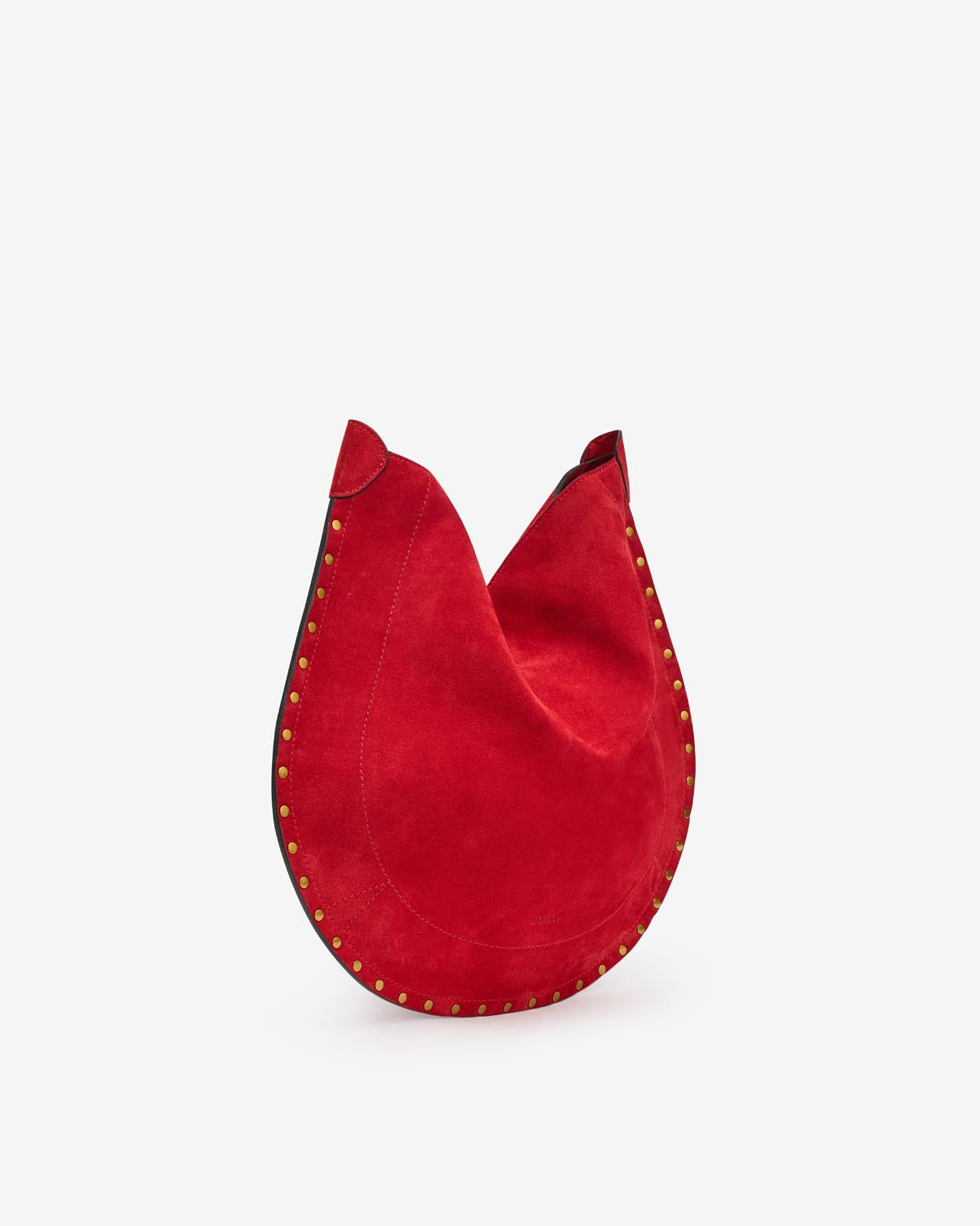 Isabel Marant Oskan Hobo Soft sac cuir velours rouge