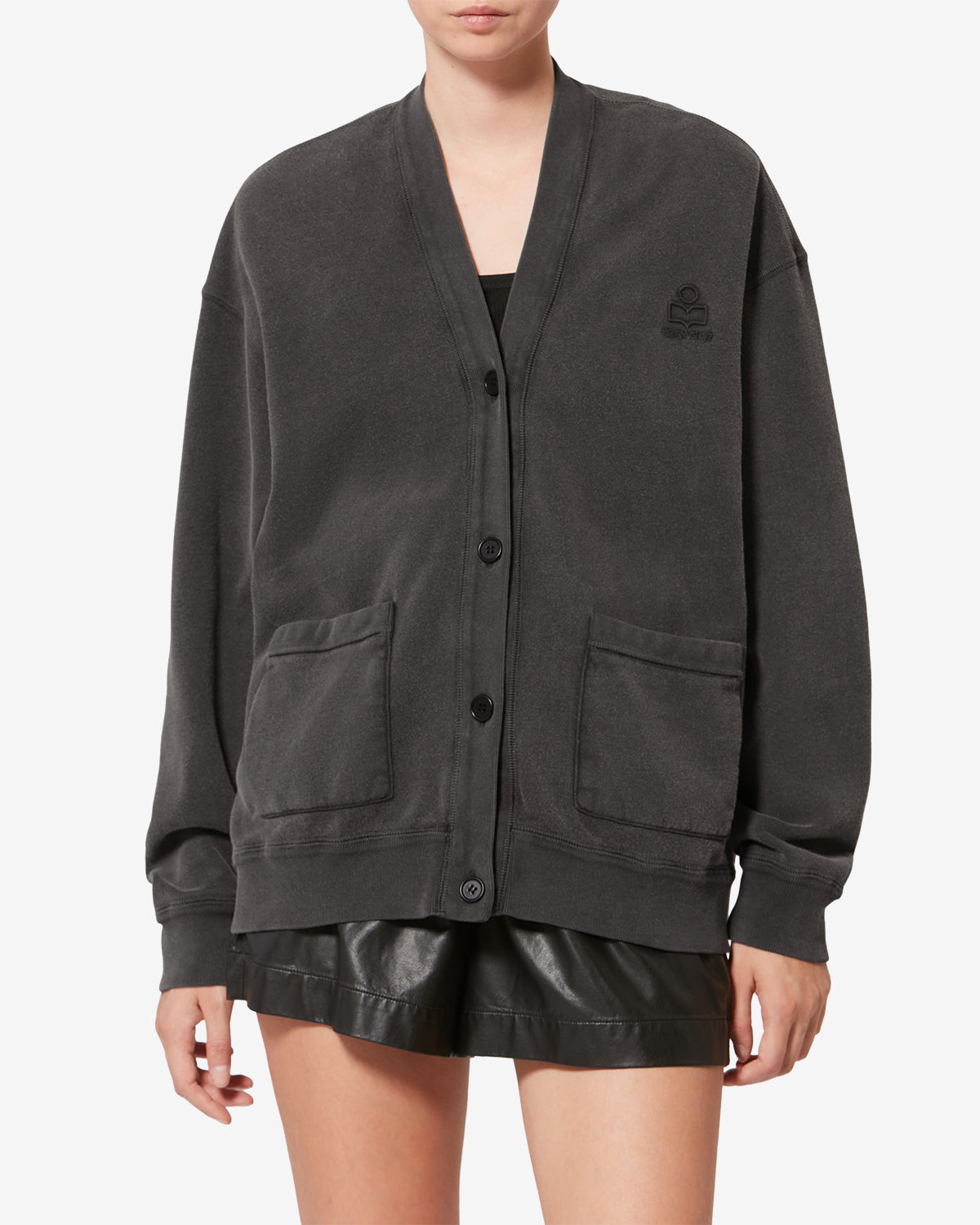 Isabel Marant Stephy cardigan coton noir délavé