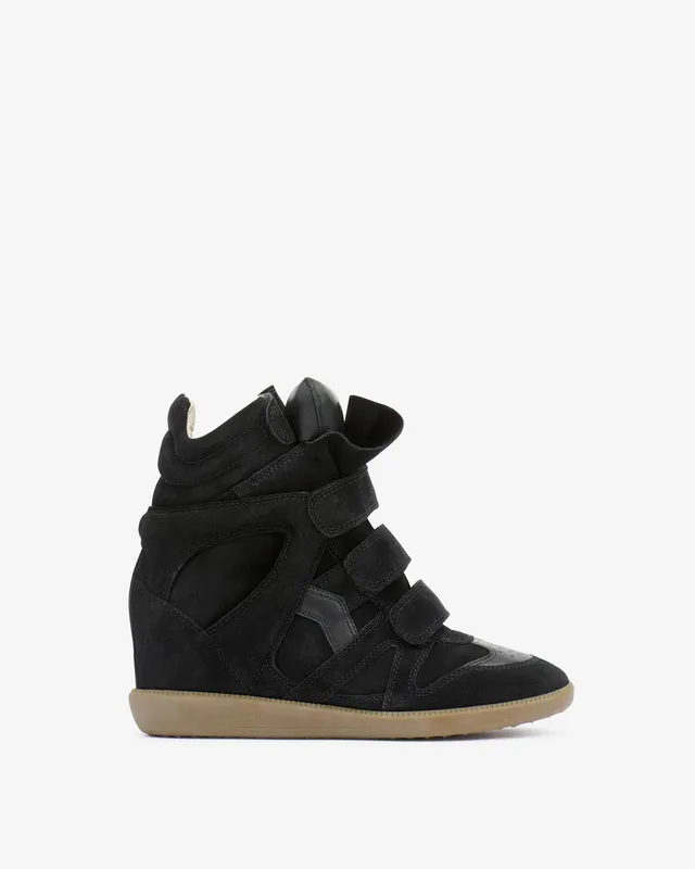 Isabel Marant Bekett Baskets compensées noir suède