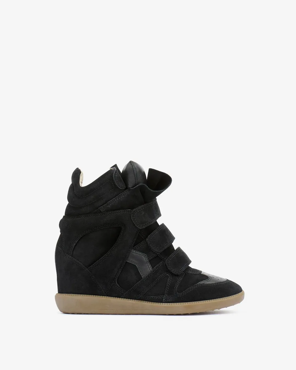 Isabel Marant Bekett Baskets compensées noir suède