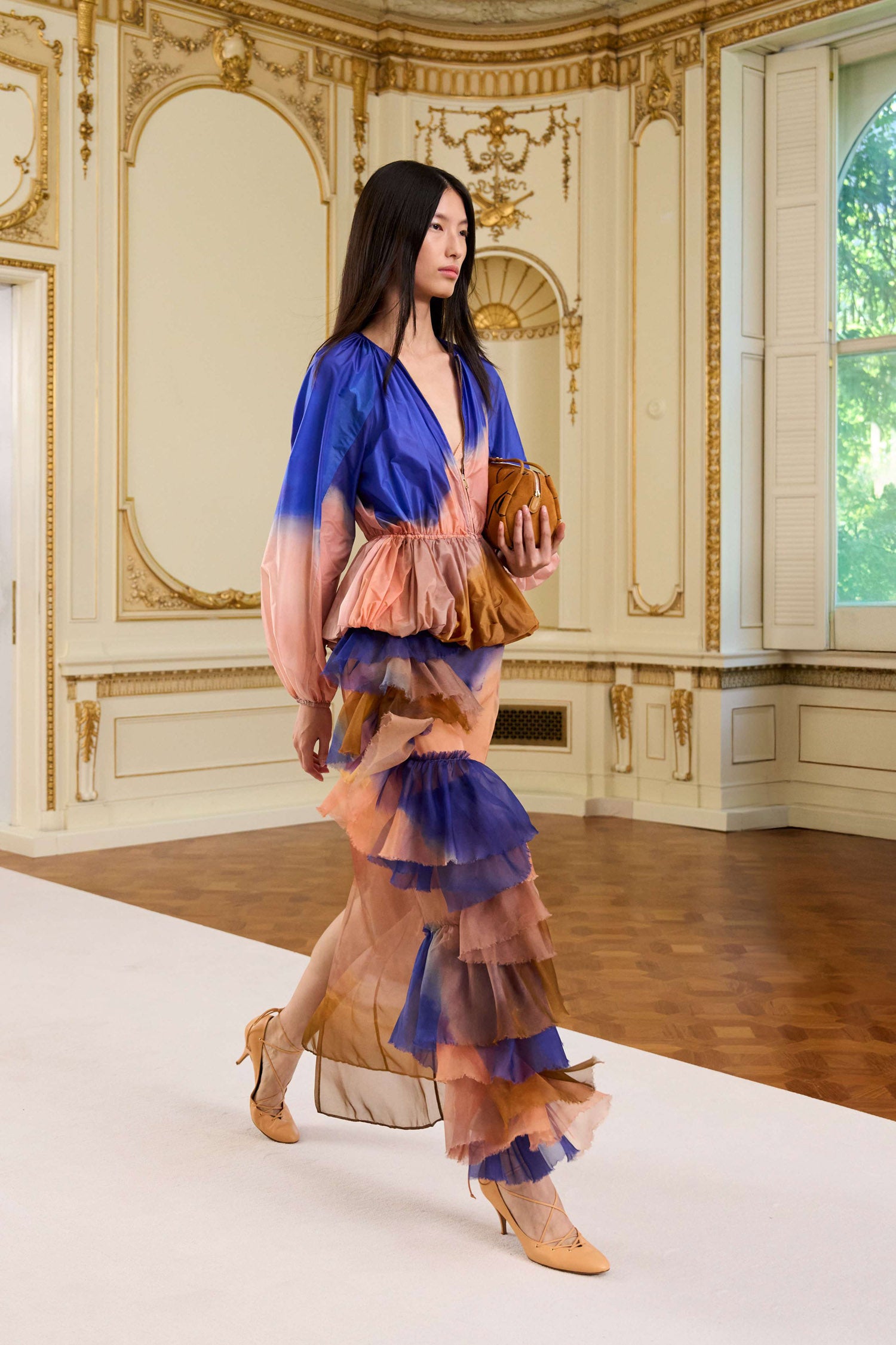 Ulla Johnson Yelena jupe organza soie Moontide