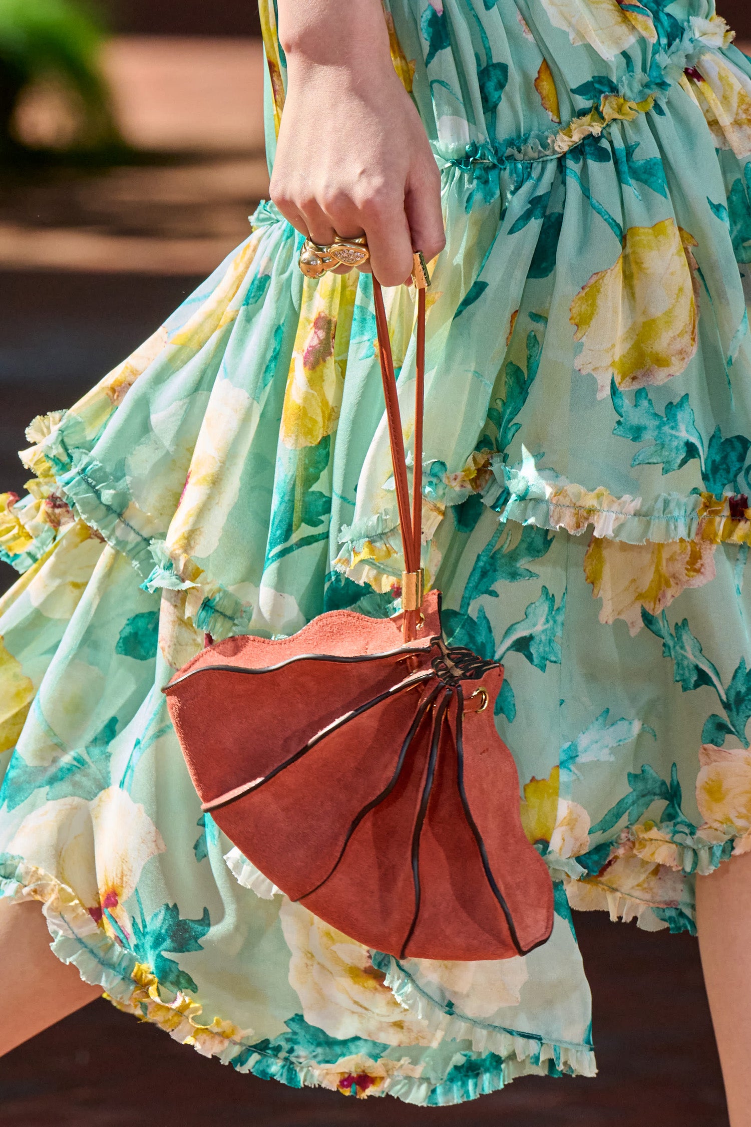 Ulla Johnson Adria sac bandoulière daim Terracotta