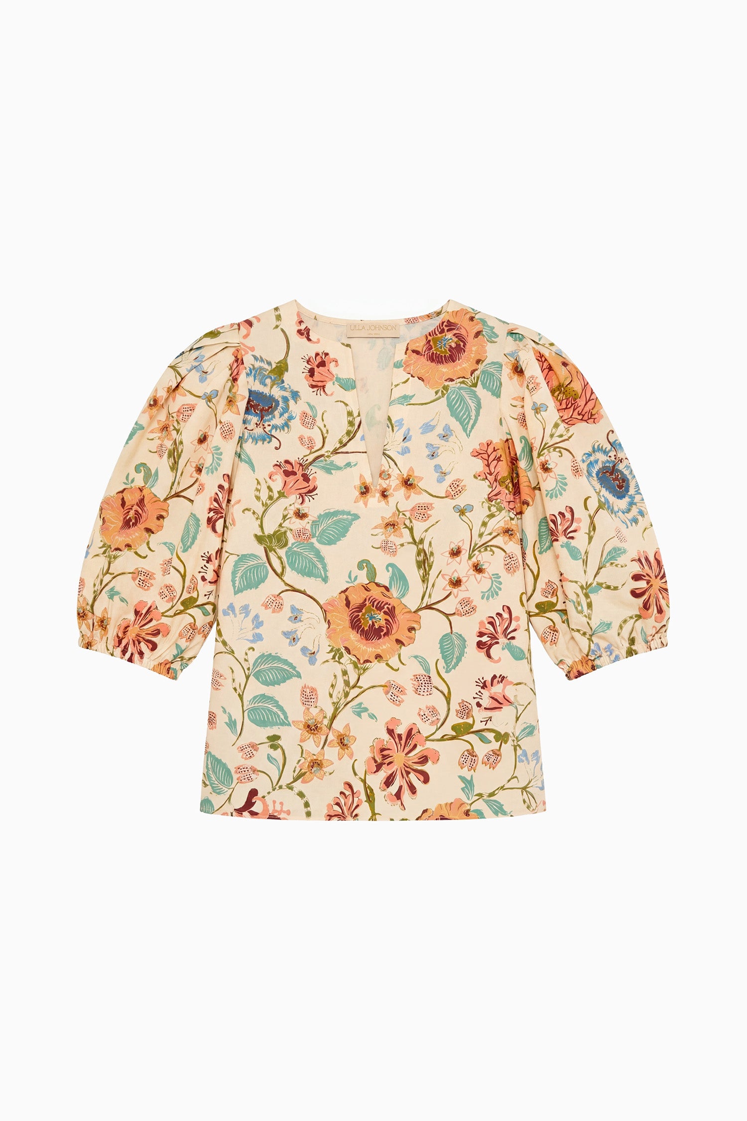 Ulla Johnson Florielle Top Abalone haut coton floral