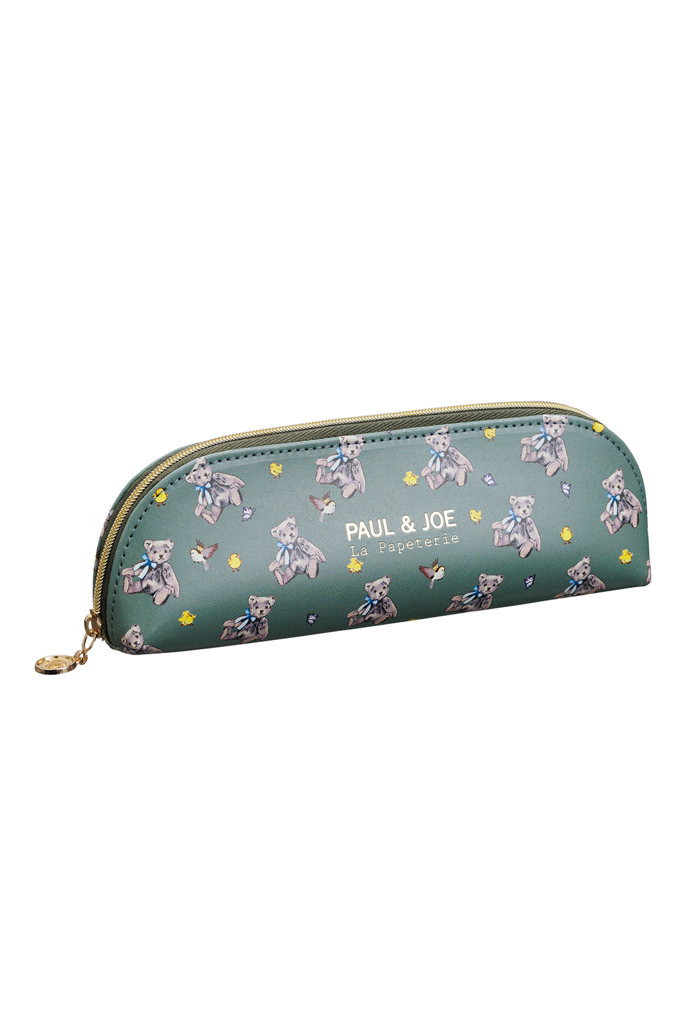 PAUL & JOE Maroquinerie Petite trousse verte oursons cuir