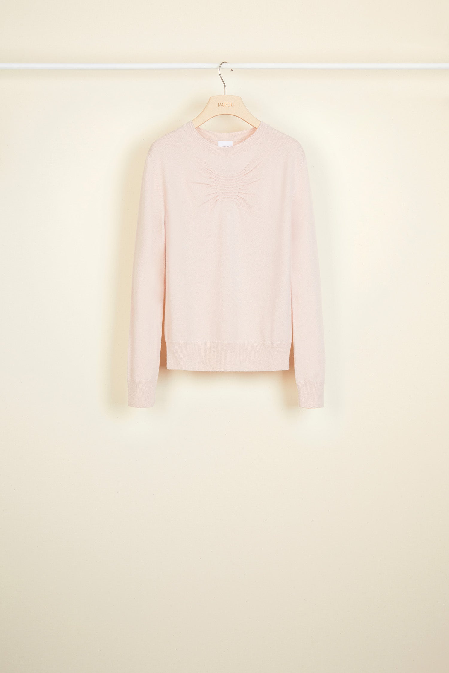 Patou pull H20KN0018000101G beige cachemire M