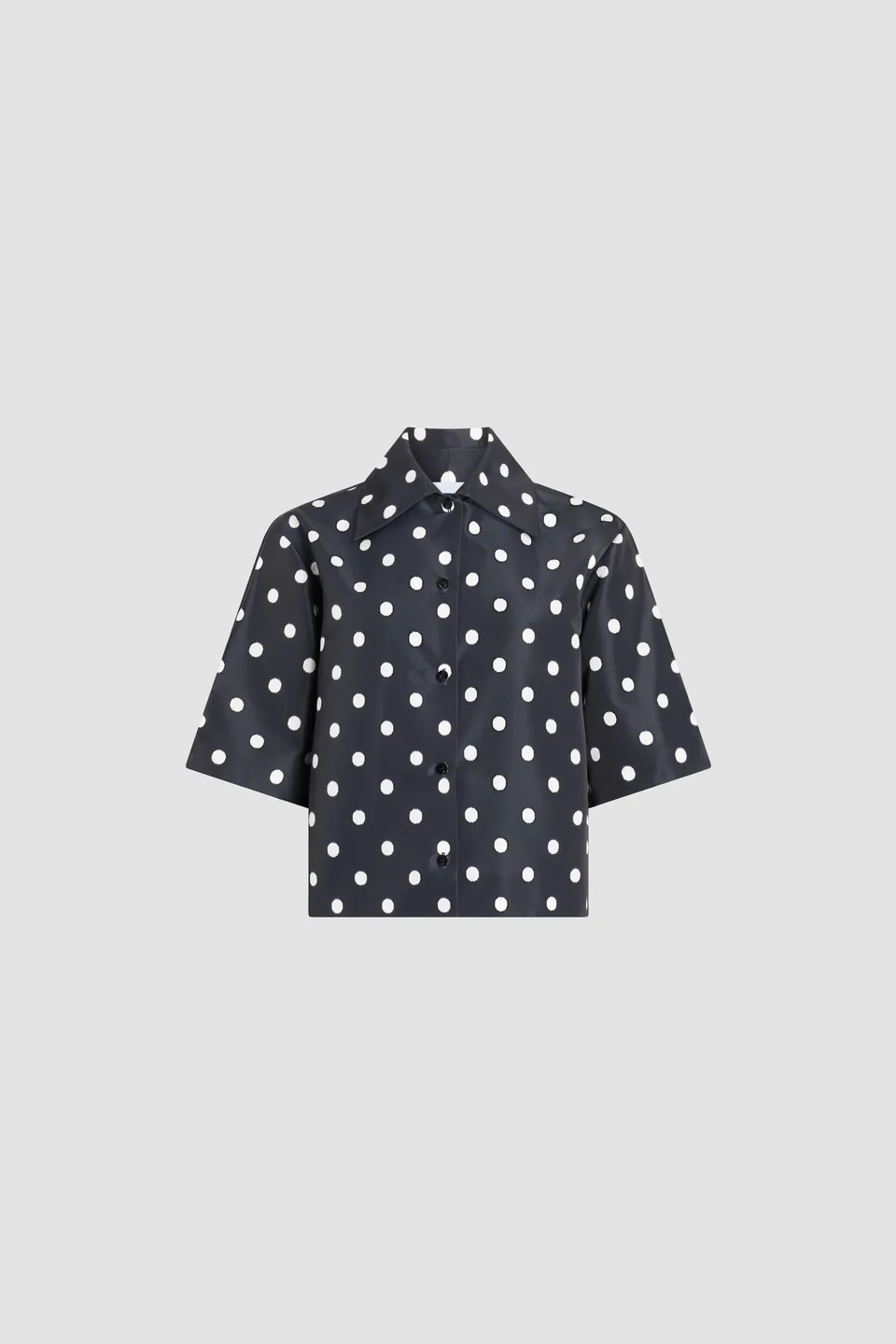 Patou P26BL05902455963 blouse pois bleue faille