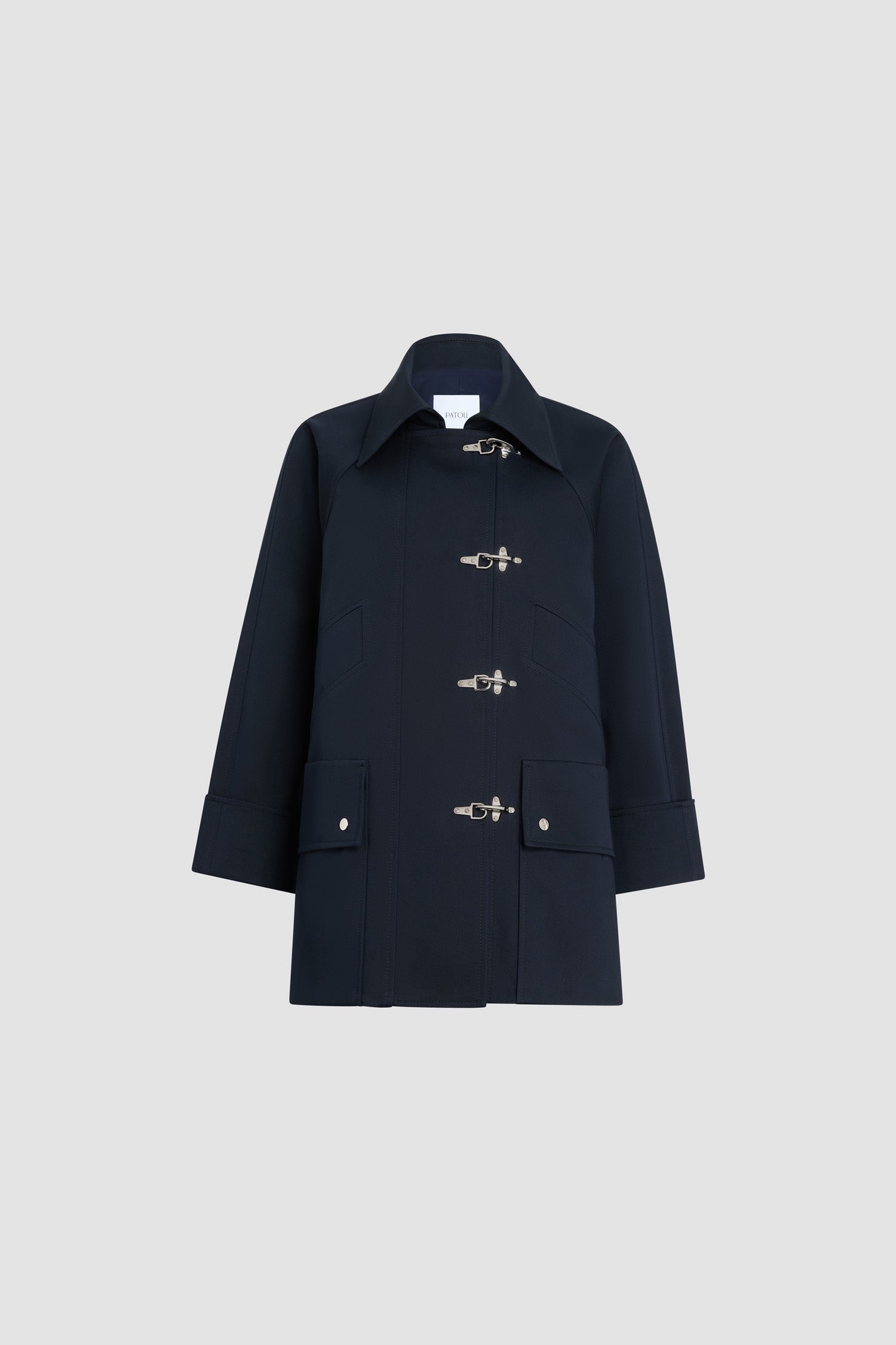 Patou OU0440074698N parka oversize bleu nuit coton bio