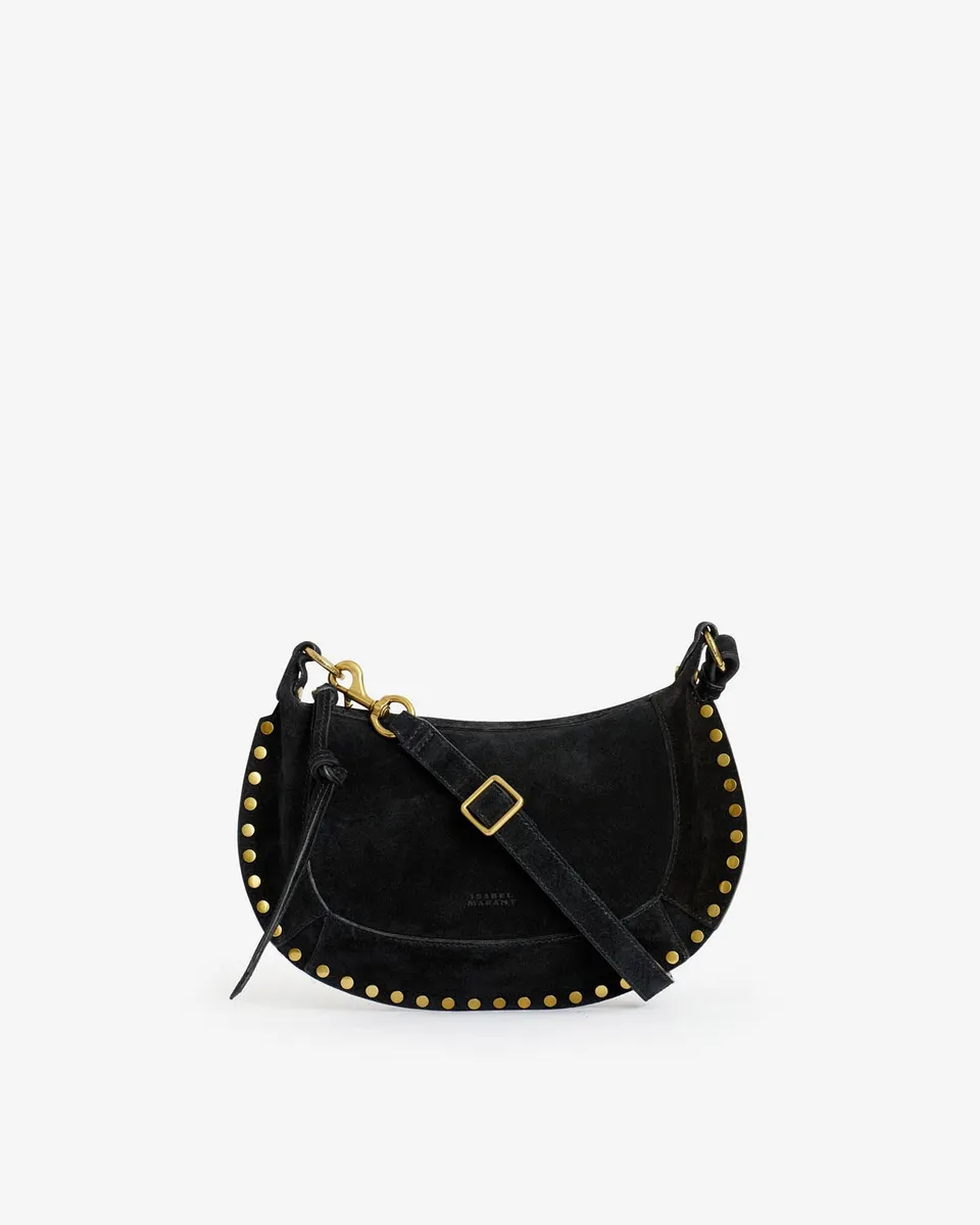 Isabel Marant Oskan Moon sac noir cuir velours