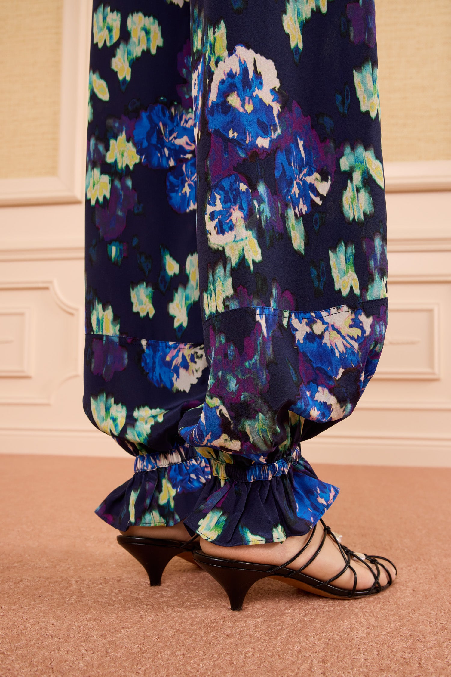 Ulla Johnson Octavia PF260405 pantalon soie Evening Bloom fleuri