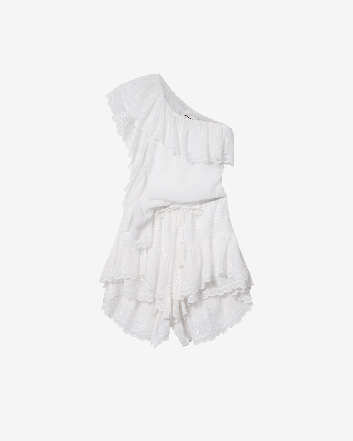 Isabel Marant Lalia combinaison blanc coton brodé