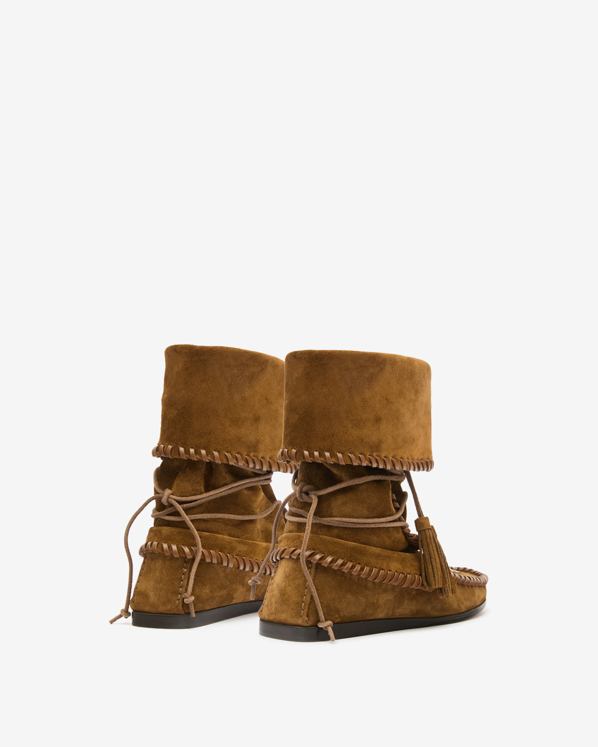 Isabel Marant Winki bottes cuir suédé bronze clair