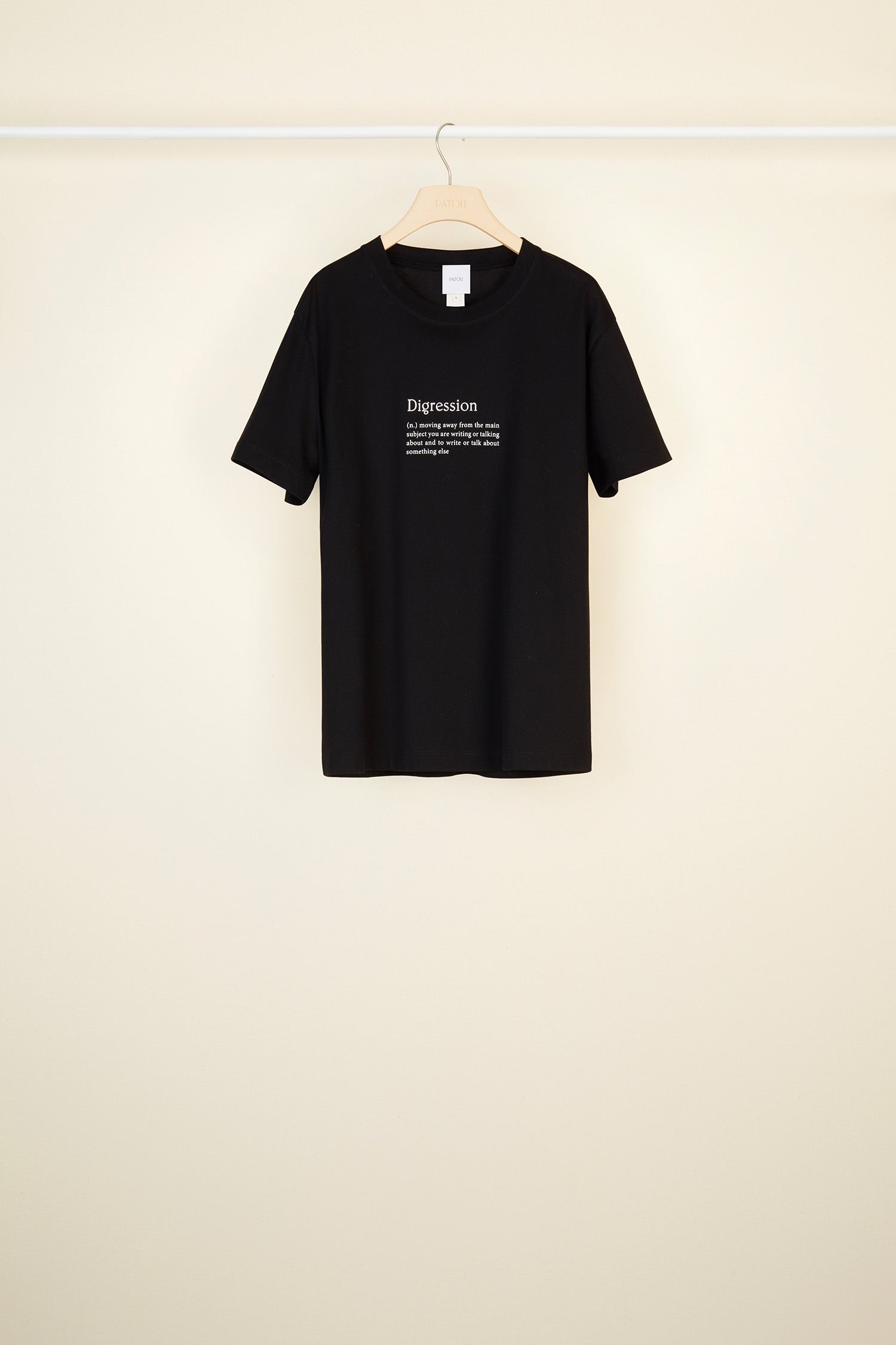 Patou JE002 Digression t-shirt noir coton bio