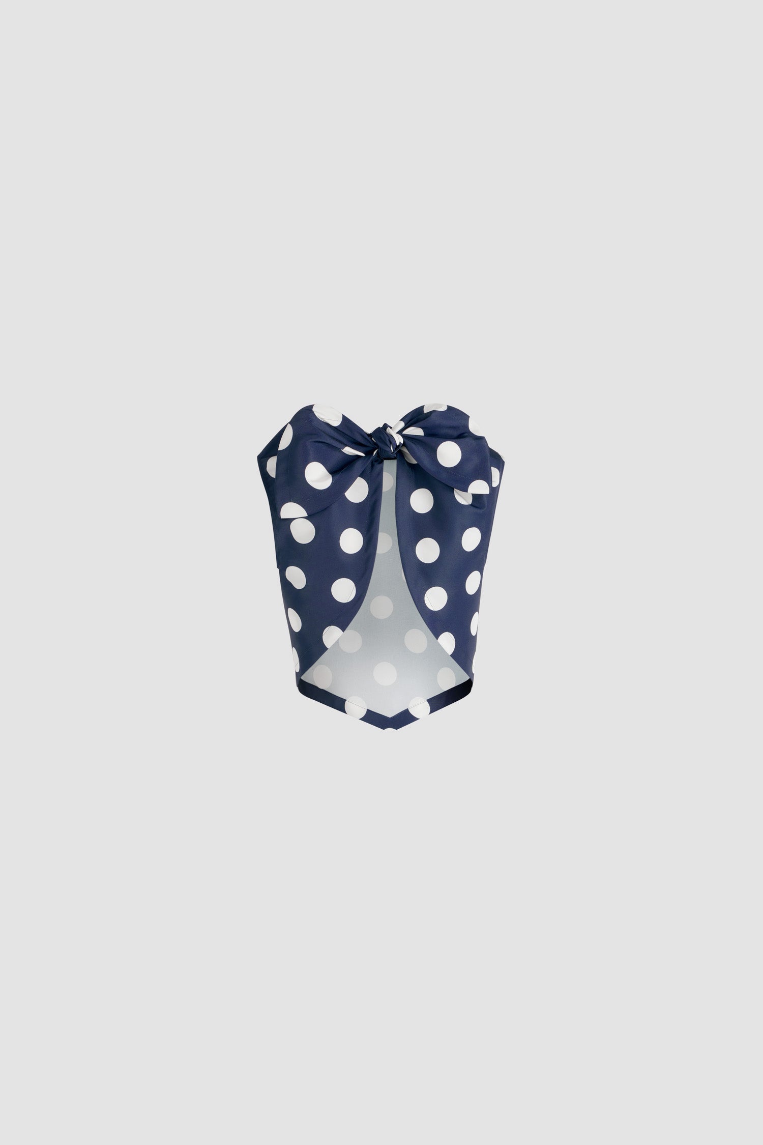 Patou P25TO161 top foulard pois marine recyclé