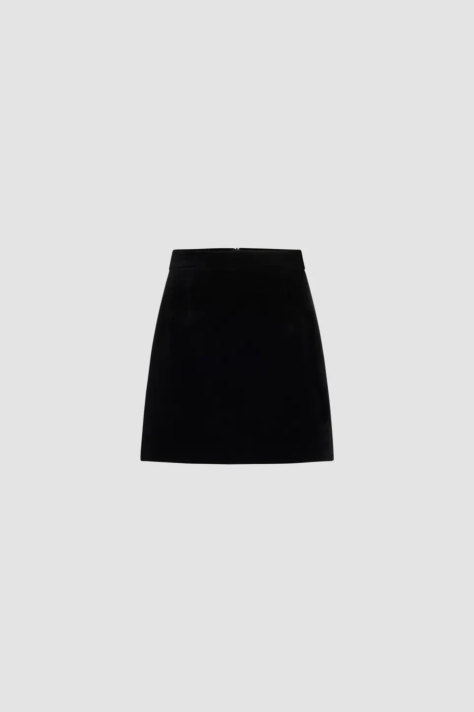 Patou SK072 mini jupe noire velours coton bio