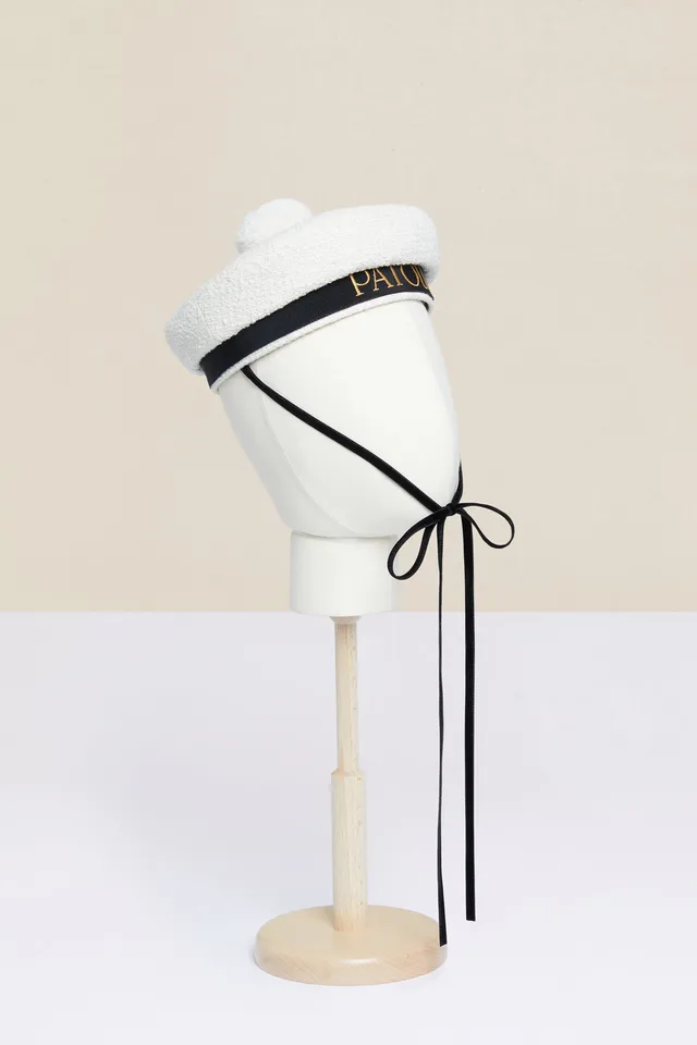 Patou Accessories Tweed sailor hat bob tweed sable TU pompon