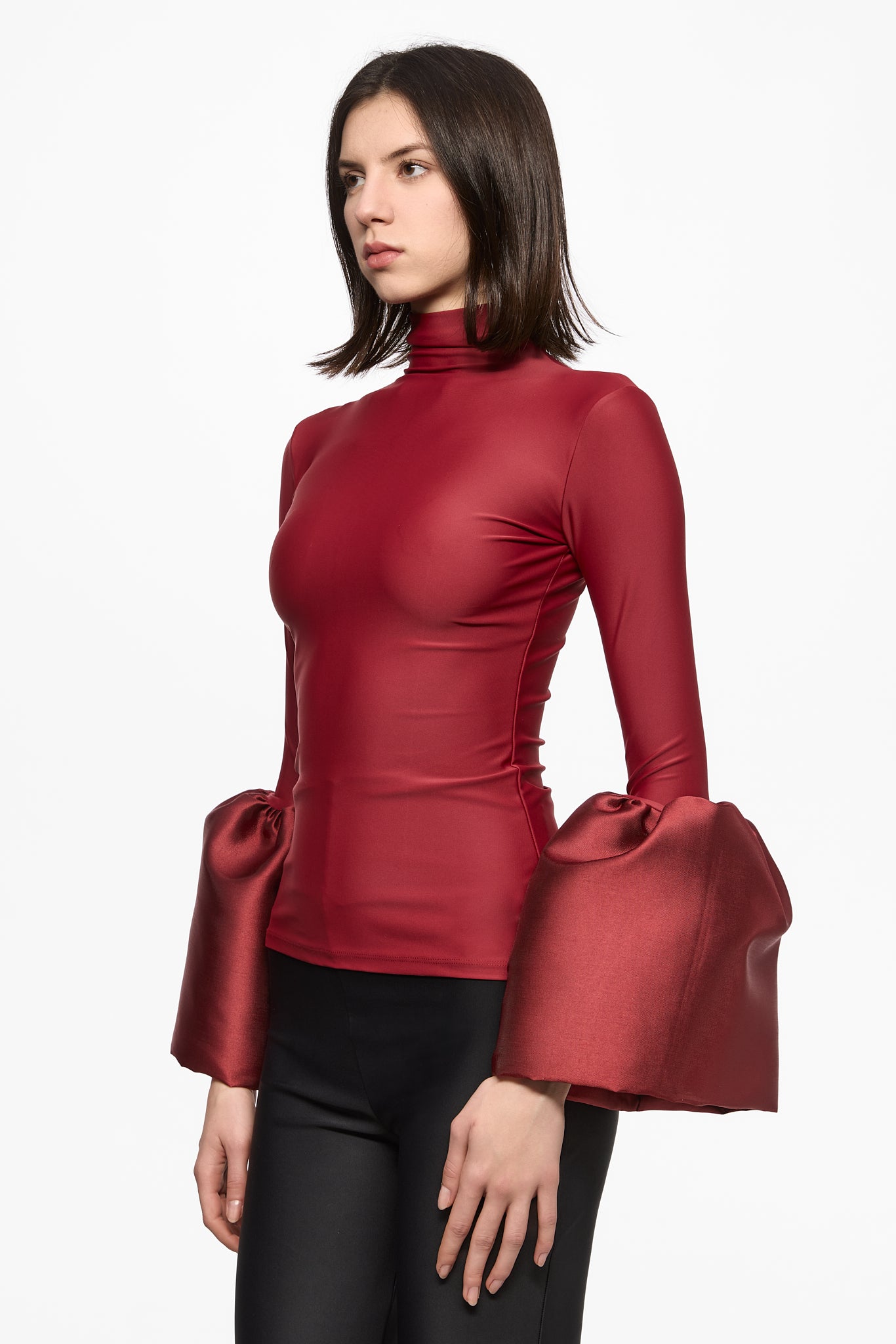 ATU Body Couture Wine high-neck top haut bordeaux S/M