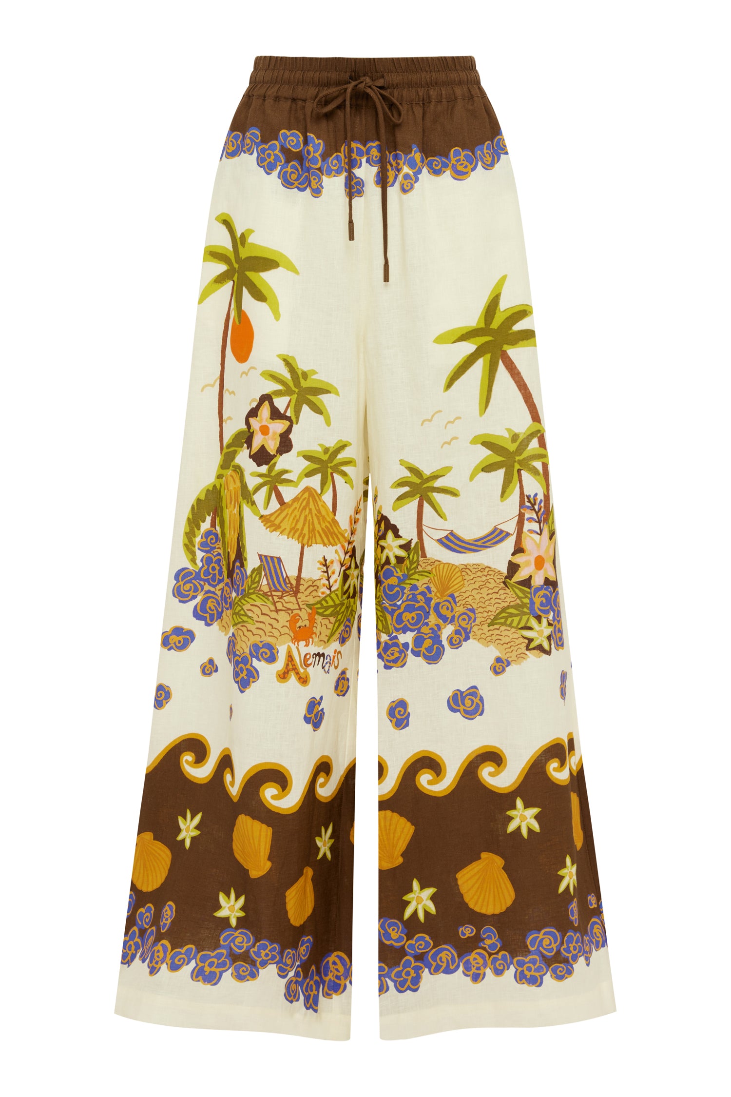 Alemaïs Island Cove pantalon large taille 8 lin