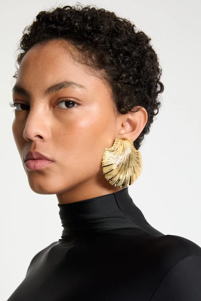 ATU Body Couture Clam Shell boucles coquillage doré U