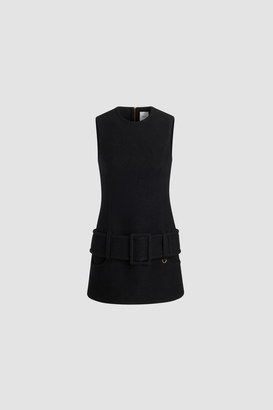 Patou H25DR2060232999B mini robe laine bouillie noire