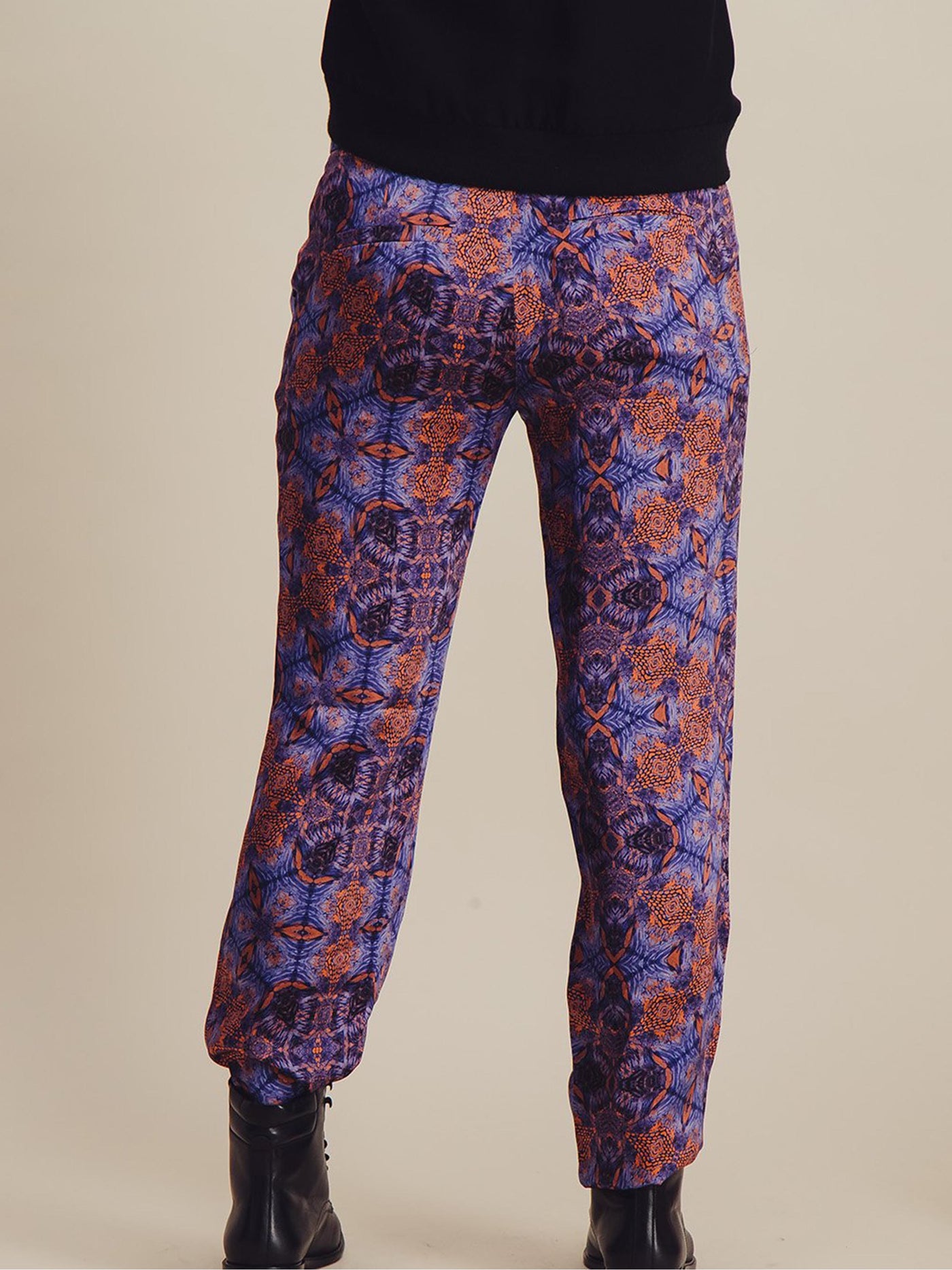 Anahide Saint André Sirius pantalon jogging soie bleu orange