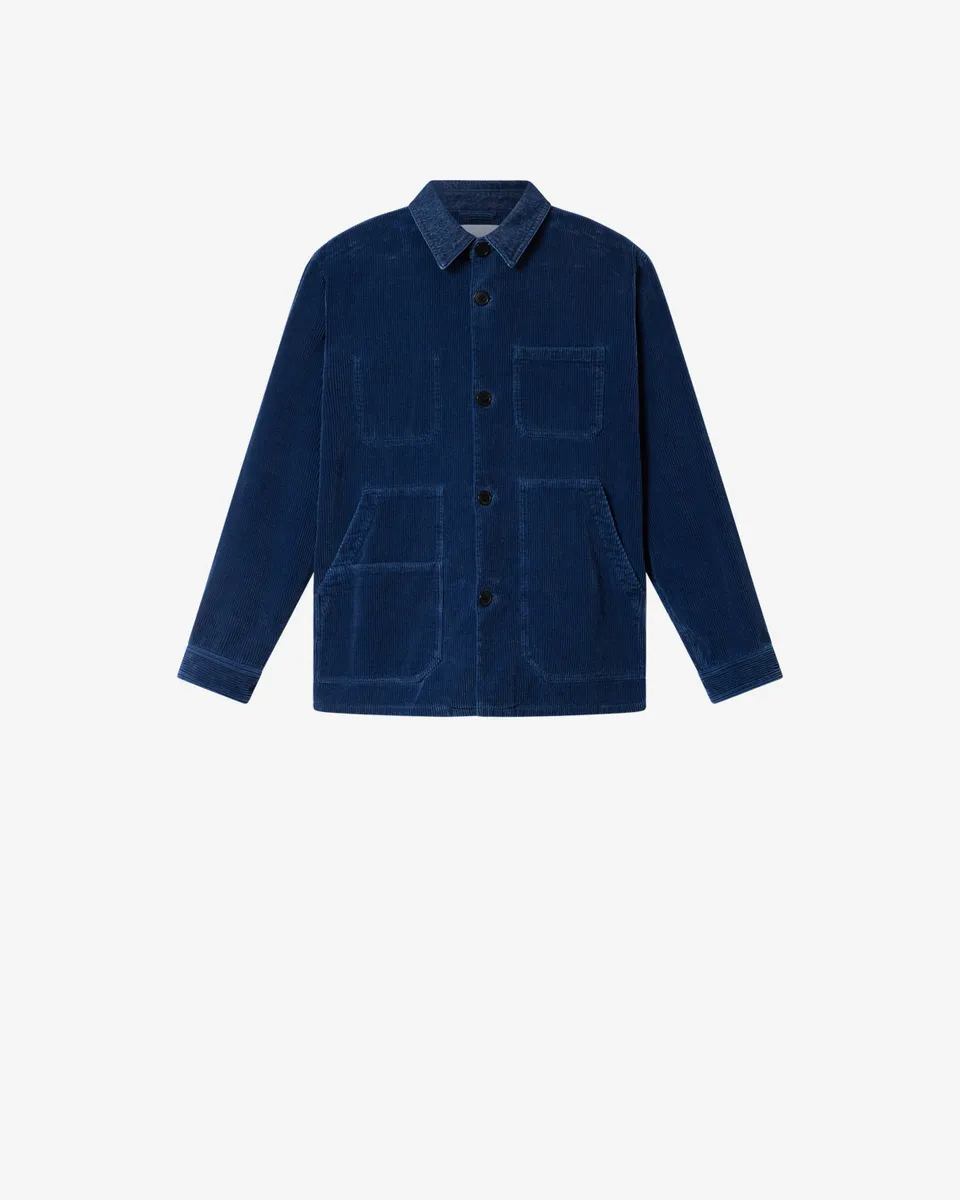 Isabel Marant Arzur VE0778HA veste velours bleu indigo