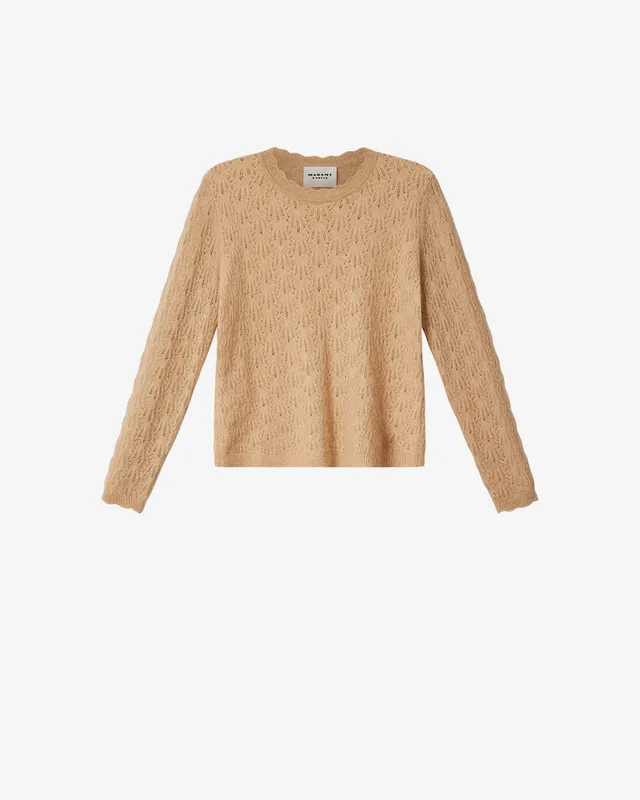 Isabel Marant Obeline pull alpaga ajouré camel