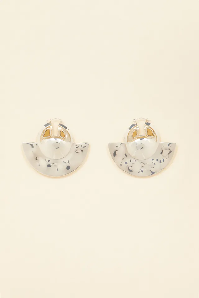 Patou JW005 boucles laiton pierre doré