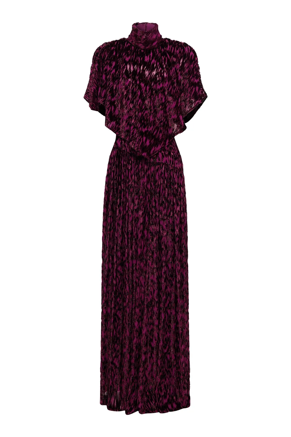 Alemaïs Jimi Gown robe longue velours métallique cape