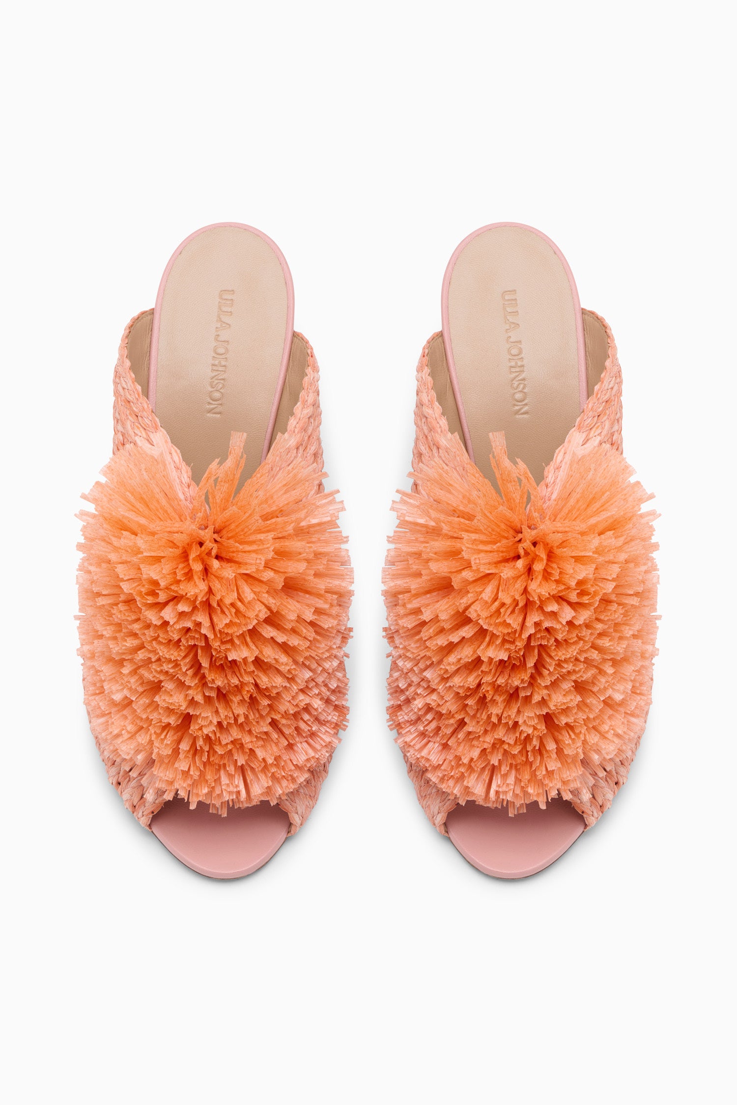 Ulla Johnson mule raphia SP271008 Seashell 75mm