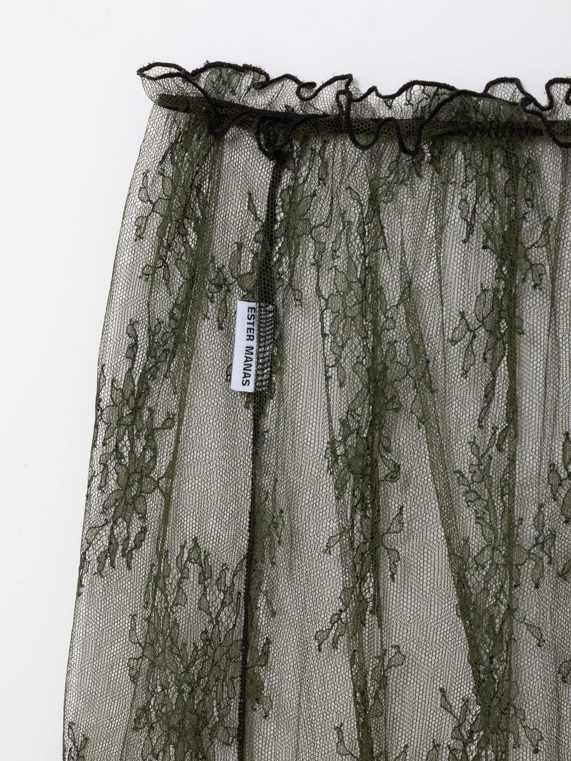 Ester Manas Skirts jupe dentelle Calais verte midi