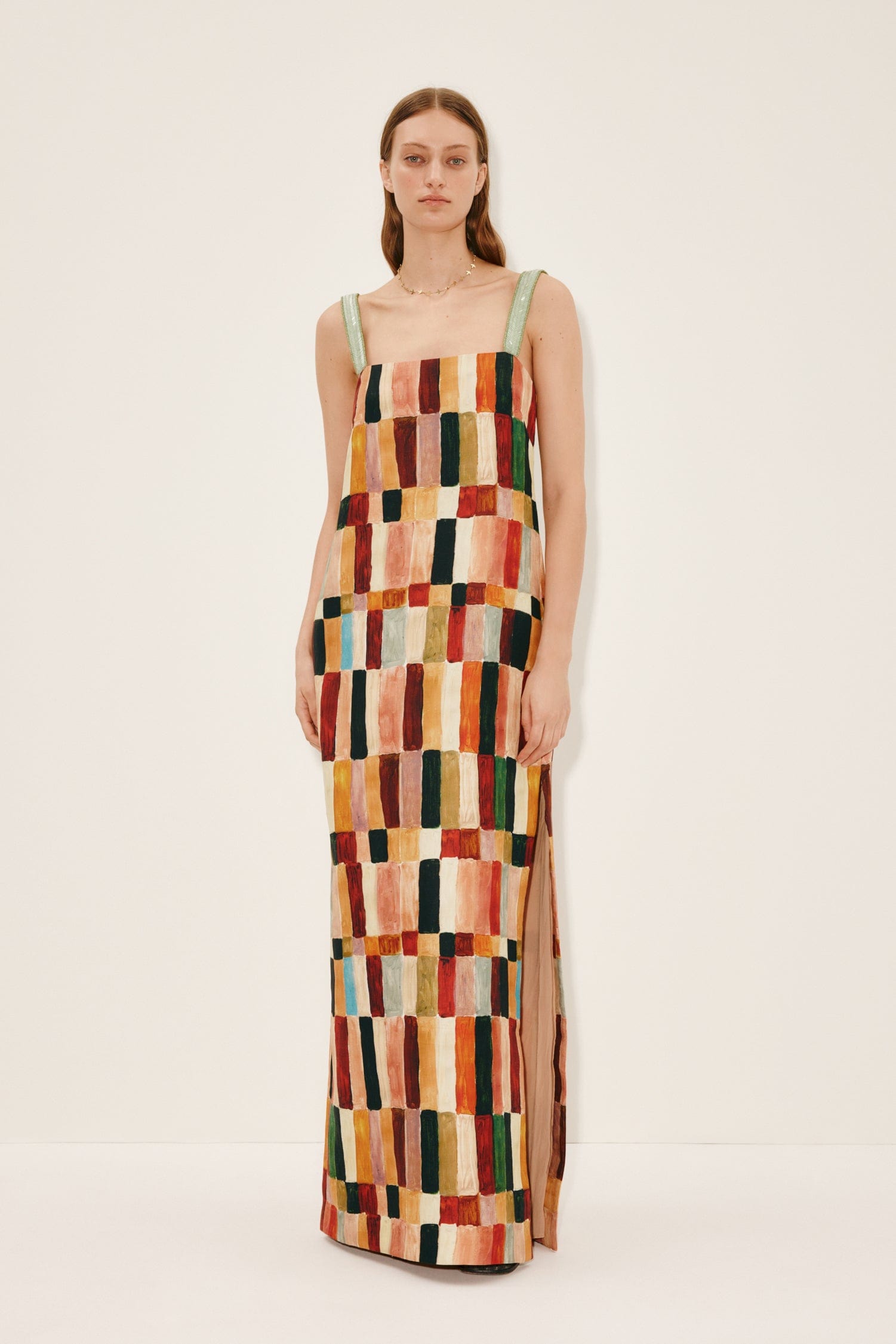 Alemaïs Marjorelle robe midi lin soie perles