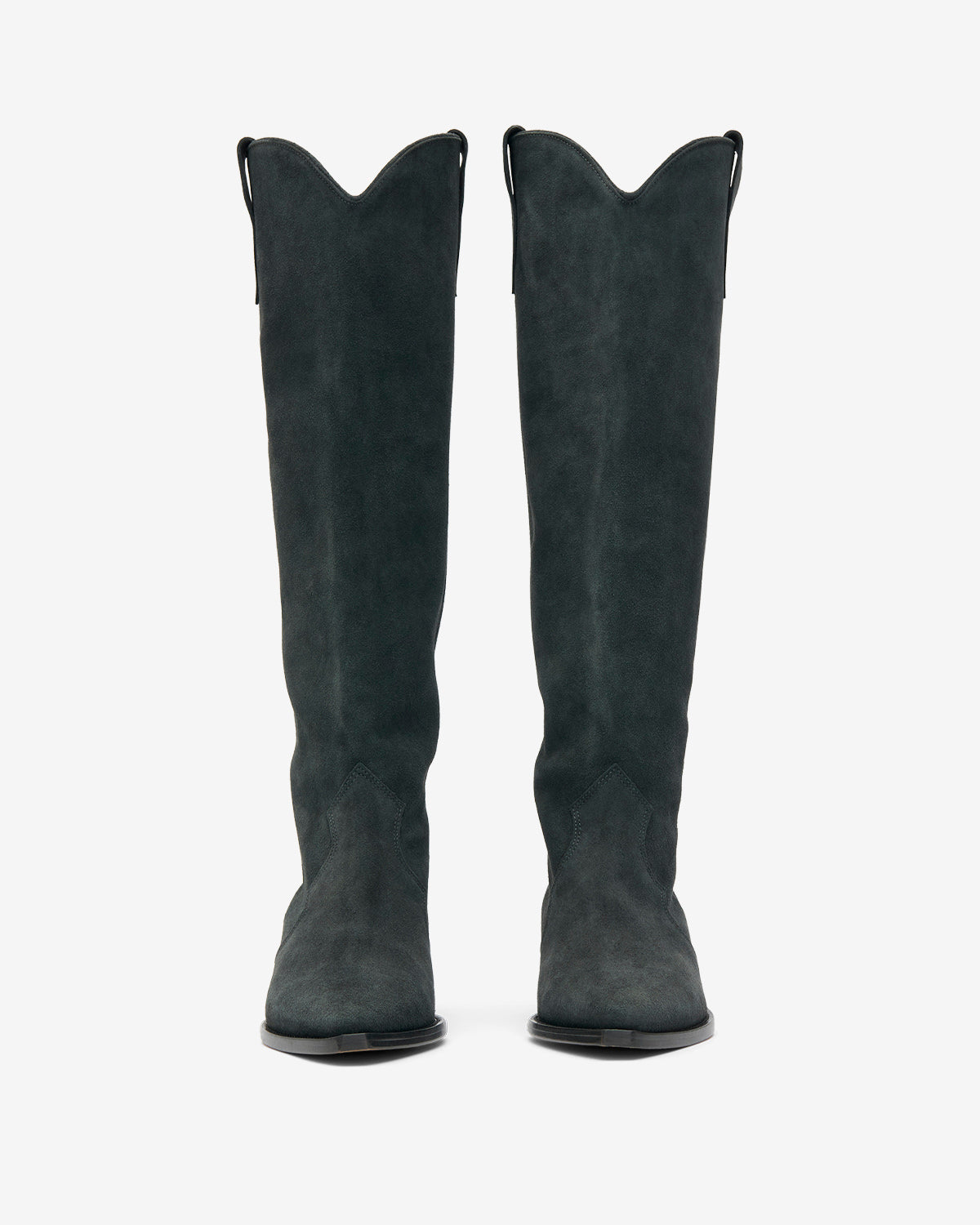 Isabel Marant Denvee bottes cuir noir délavé santiag