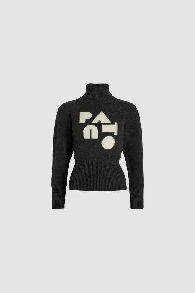 Patou Knitwear KN1938064960A pull col roulé gris Storm