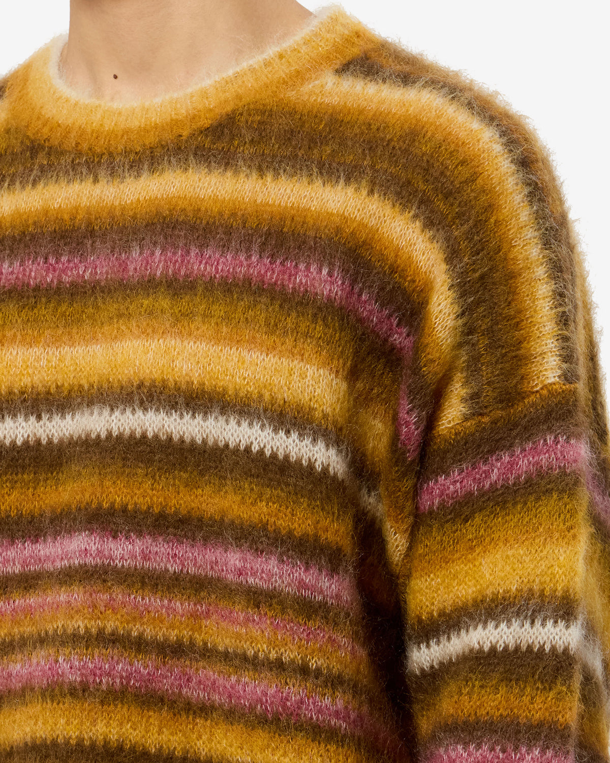 Isabel Marant Scolan pull mohair rayures ocre