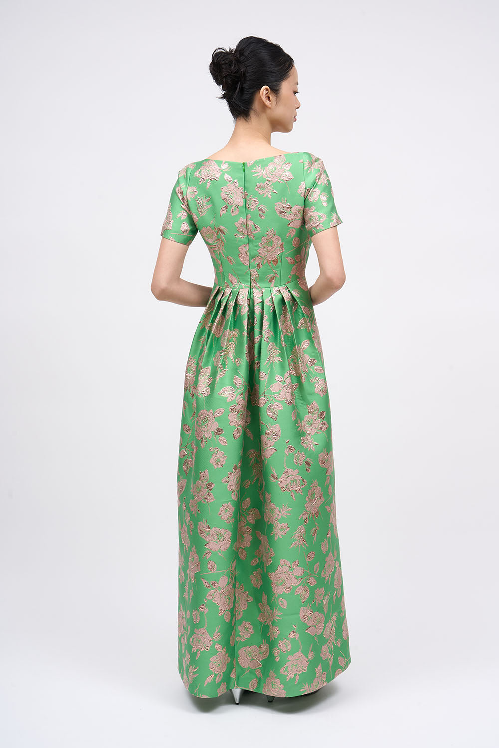 PAUL & JOE OKSANA robe longue jacquard floral vert