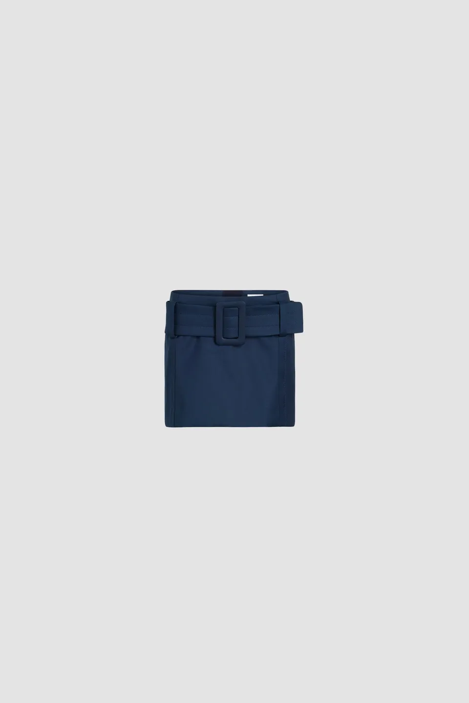 Patou SK076 mini jupe Navy Black coton bio ceinture