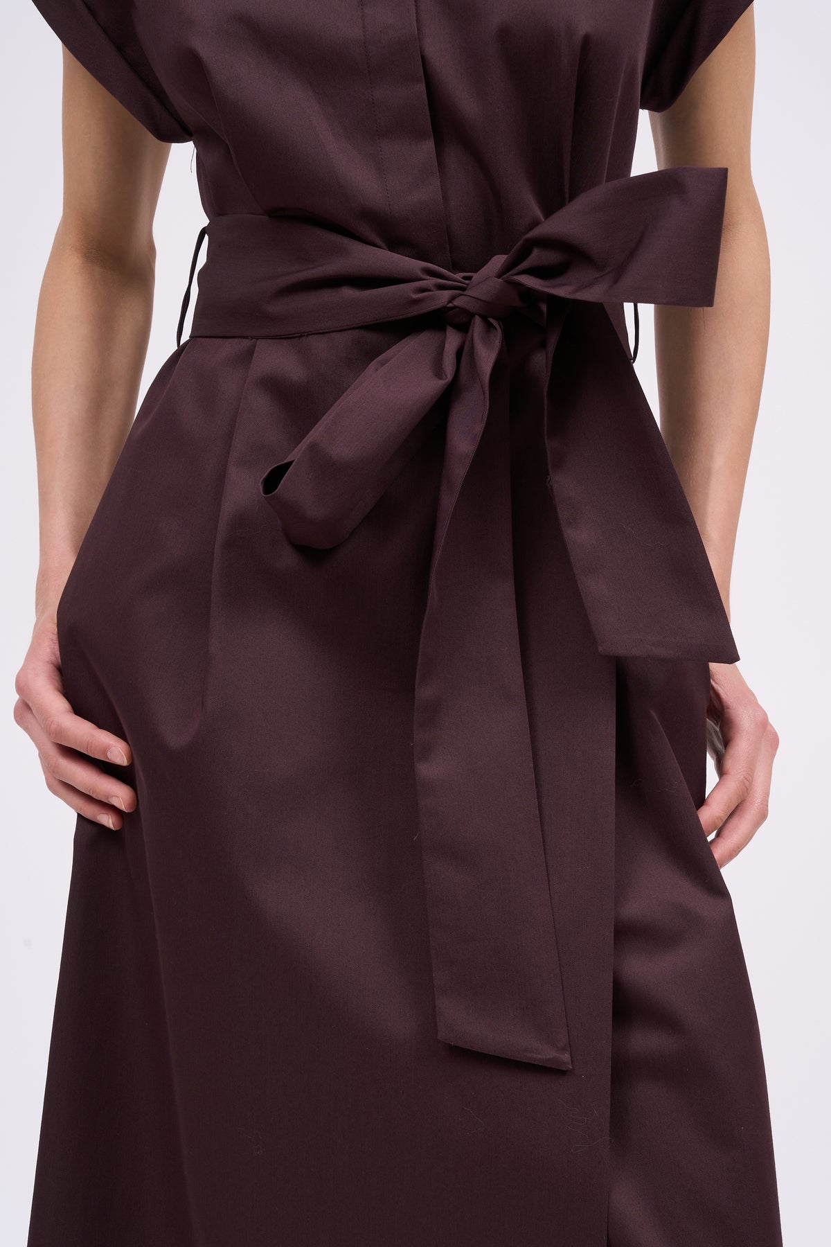 Paul & Joe Robes Isadora Robe Midi Twill Coton Ceinture