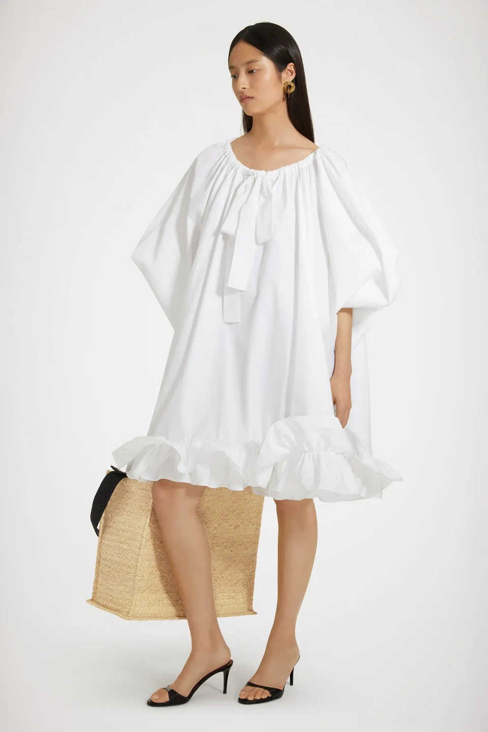 Patou DR108 P23DR1080017001W robe coton Blanc 38