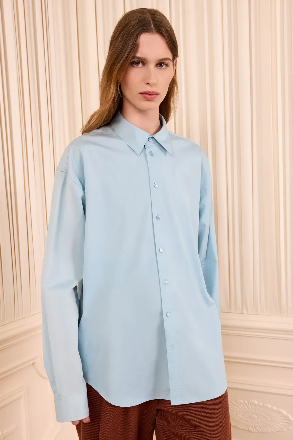 Ulla Johnson Laia Chemisier Coton Heron Manches Longues