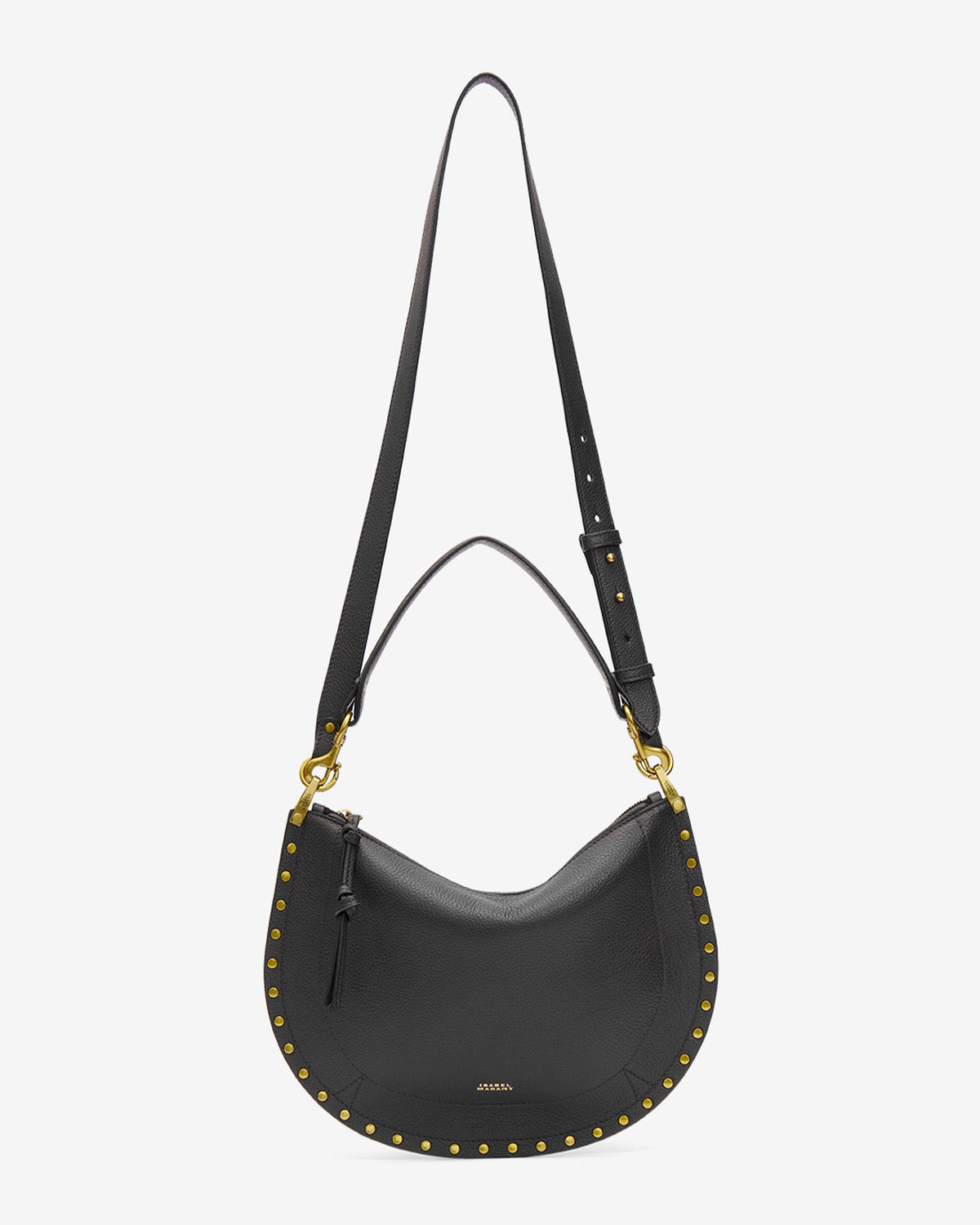 Isabel Marant Oskan Soft Zip sac cuir grainé noir